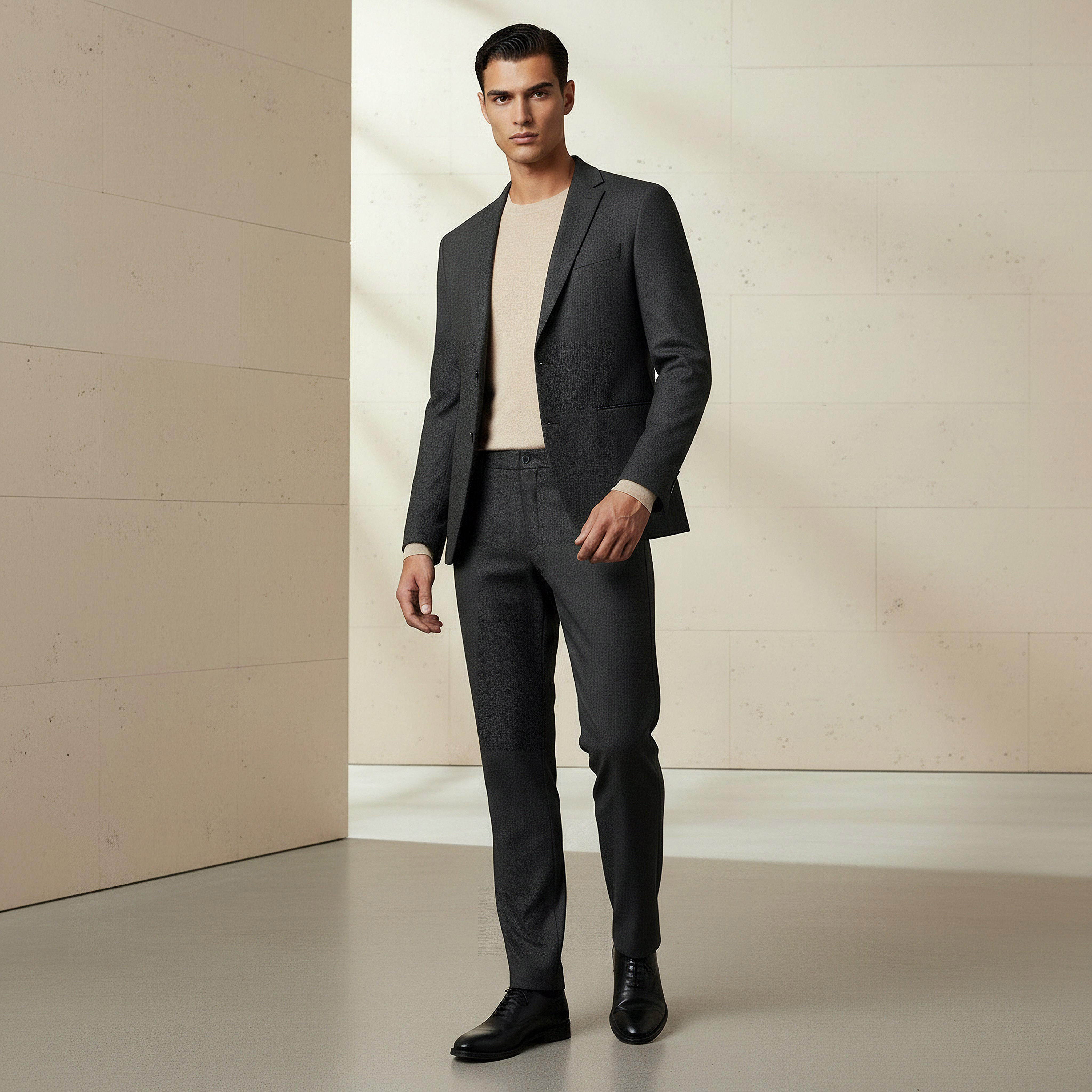 Slim Fit Flexi Waist Trousers-men-clothing-bottoms-trousersandchinos-trousers-image-2