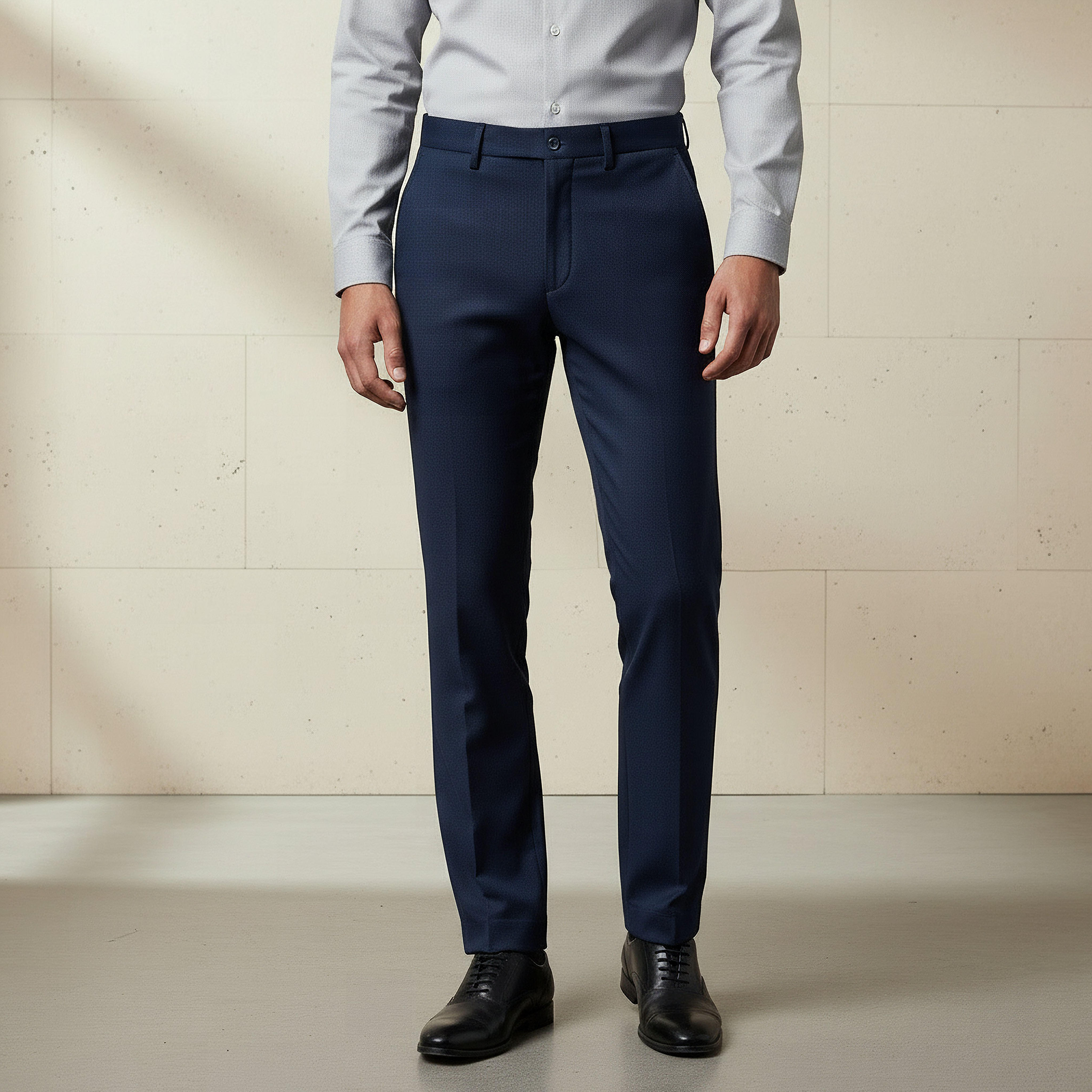 Slim Fit Flexi Waist Trousers-men-clothing-bottoms-trousersandchinos-trousers-image-1