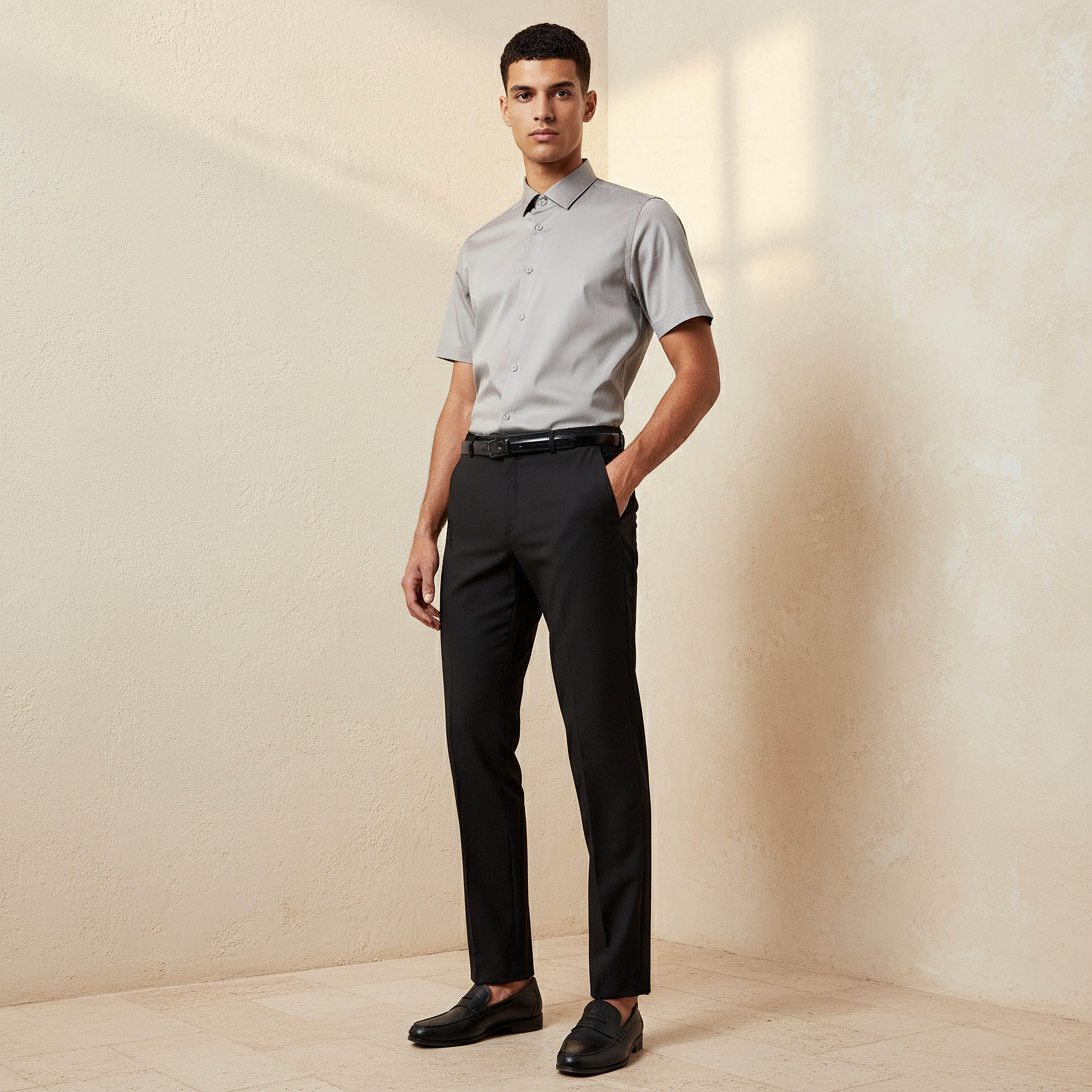 Slim Fit Flexi Waist Formal Trousers-men-clothing-bottoms-trousersandchinos-trousers-image-3