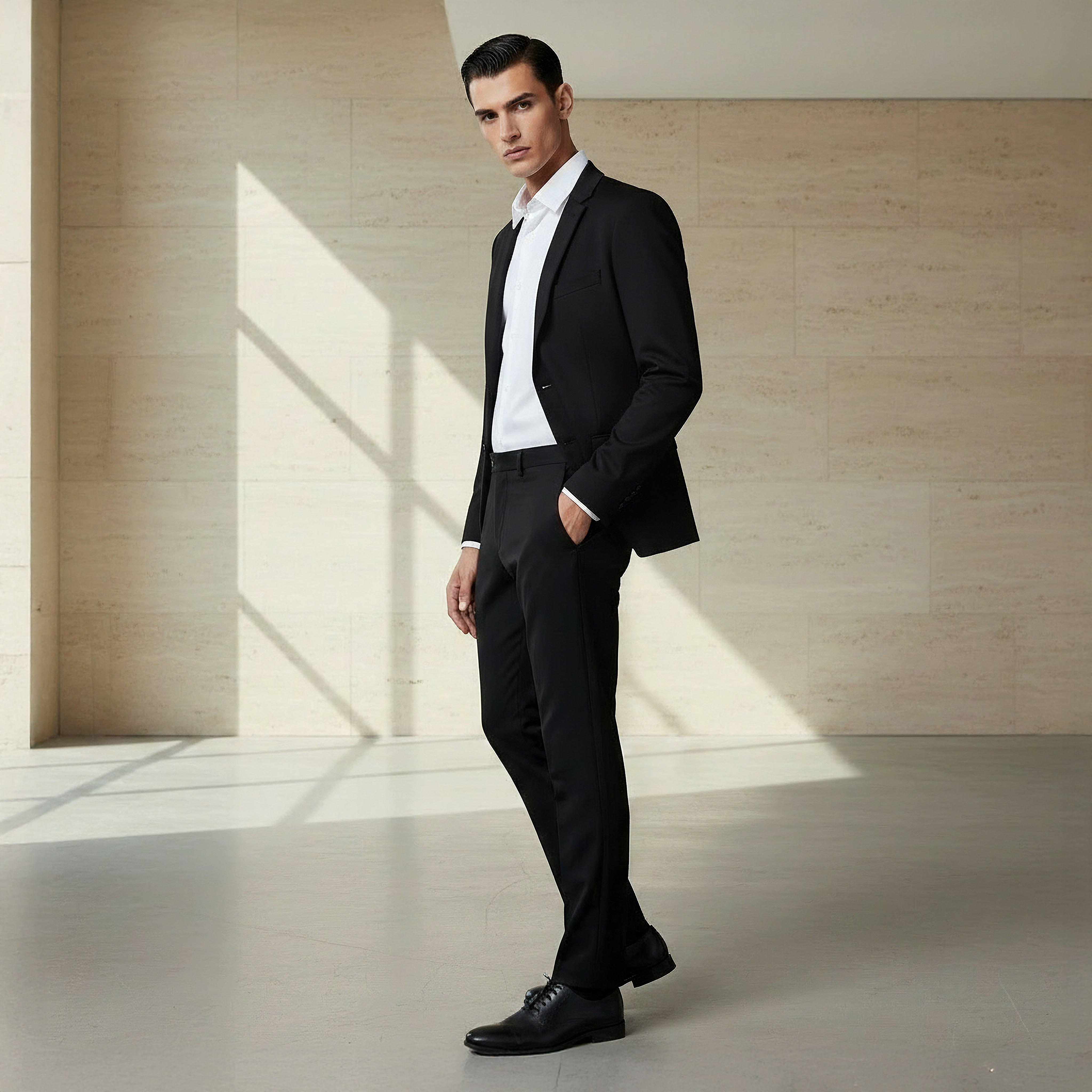 Slim Fit Flexi Waist Trousers-men-clothing-bottoms-trousersandchinos-trousers-image-2