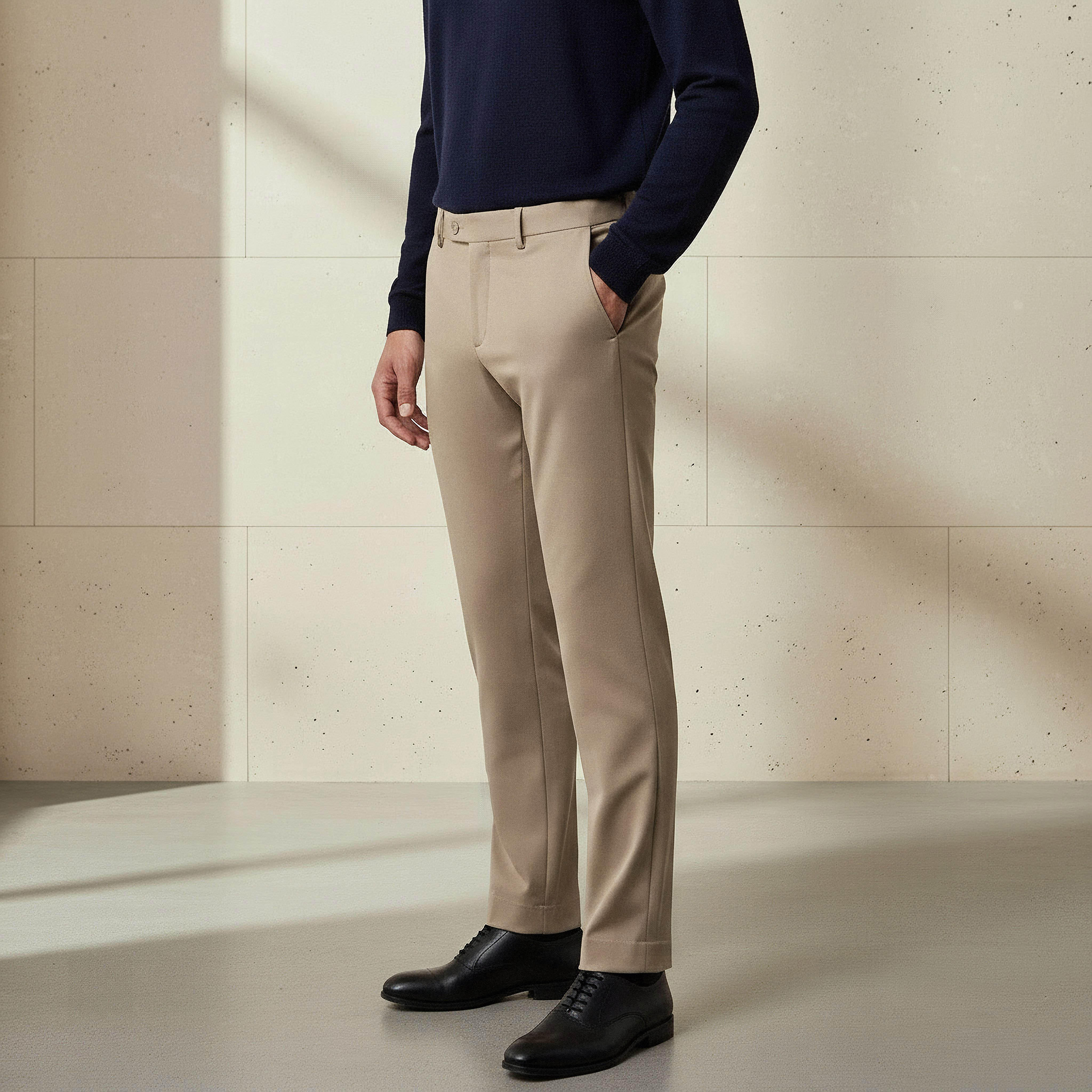 Slim Fit Flexi Waist Trousers-men-clothing-bottoms-trousersandchinos-trousers-image-1