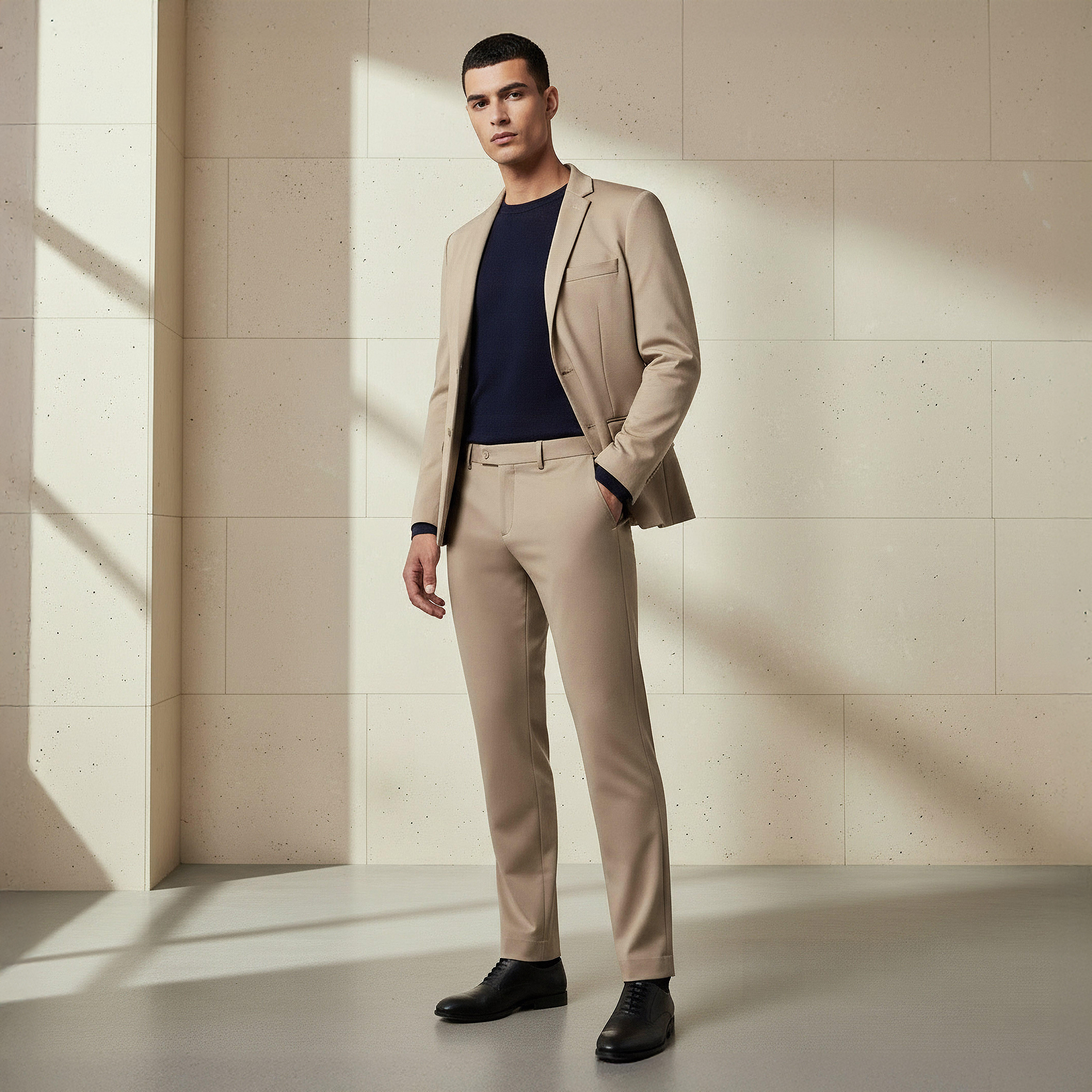 Slim Fit Flexi Waist Trousers-men-clothing-bottoms-trousersandchinos-trousers-image-2