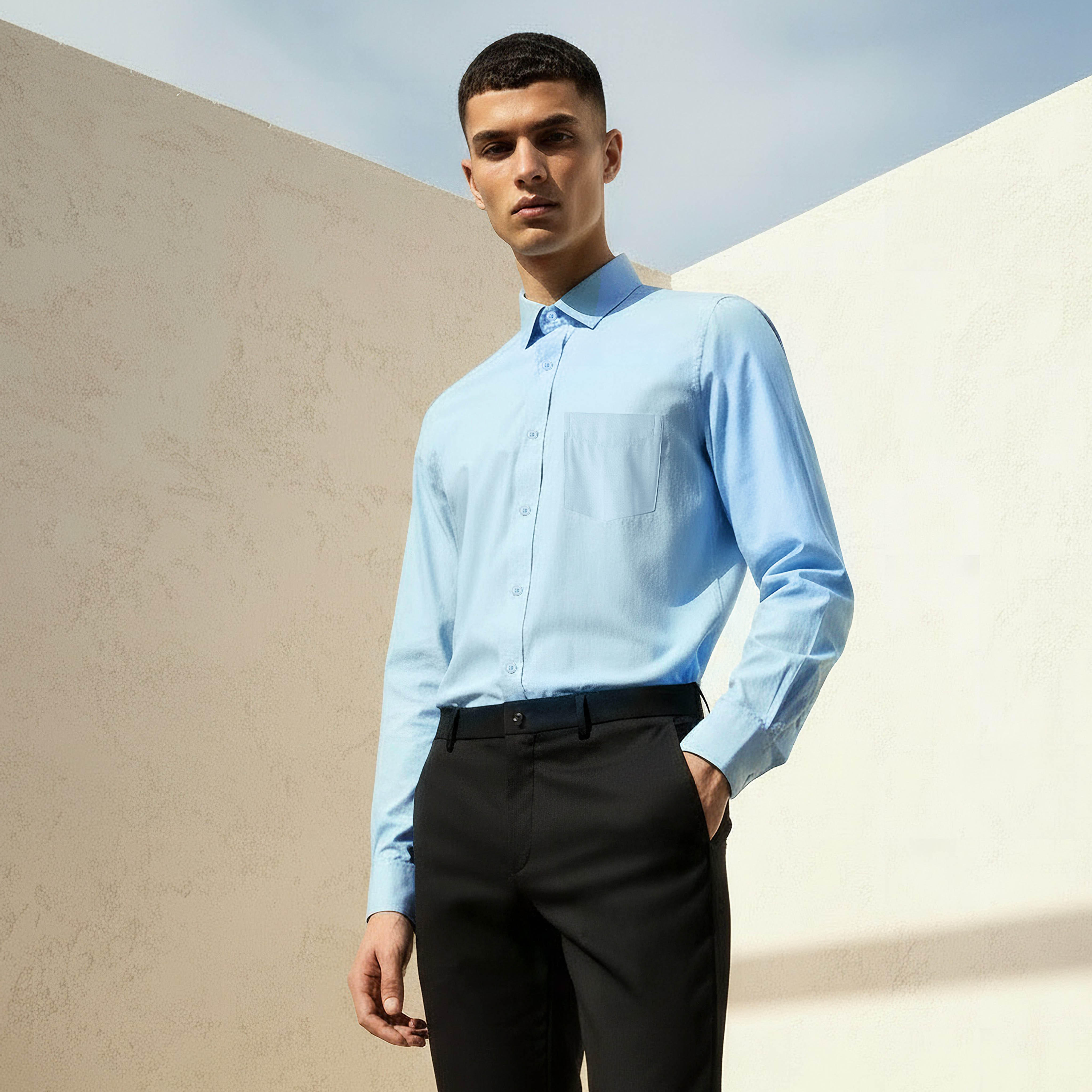قميص فيلافيل رجالي بأكمام طويلة وياقة وقصة عادية-men-clothing-shirts-image-8