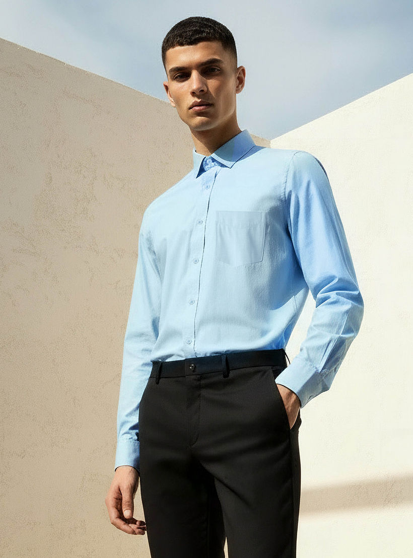 قميص فيلافيل رجالي بأكمام طويلة وياقة وقصة عادية-men-clothing-shirts-image-8