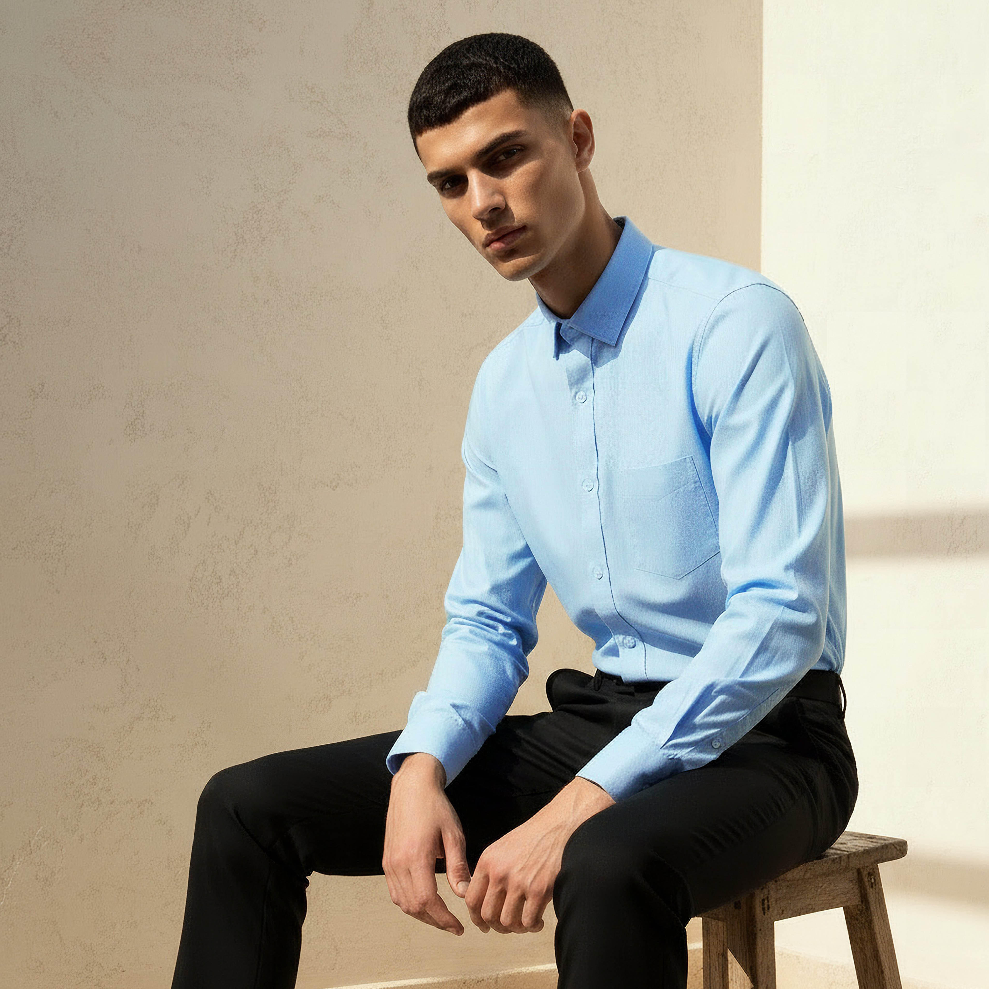 قميص فيلافيل رجالي بأكمام طويلة وياقة وقصة عادية-men-clothing-shirts-image-3