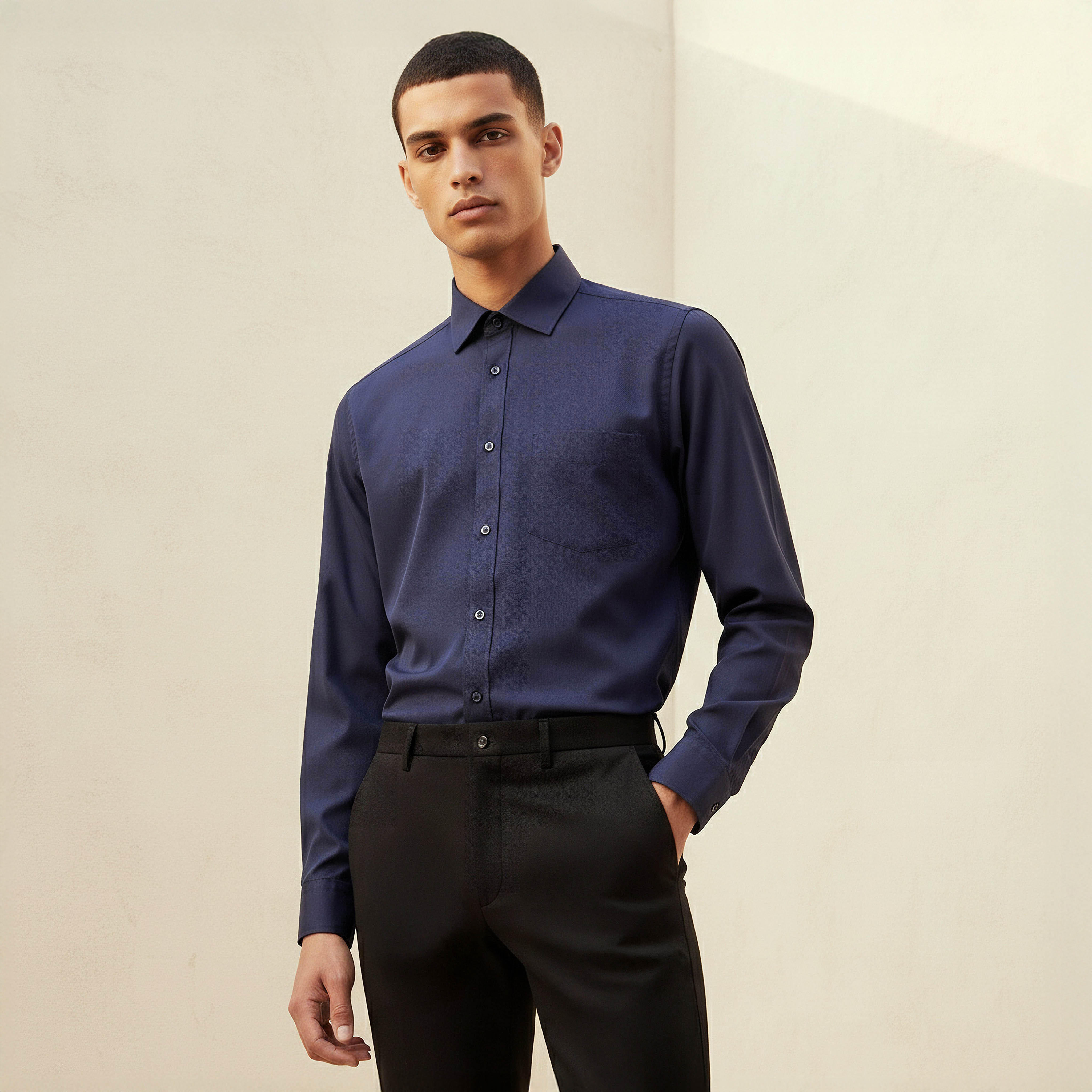 Men Regular Fit Collared Philaphil Long Sleeve Shirt-men-clothing-shirts-image-1