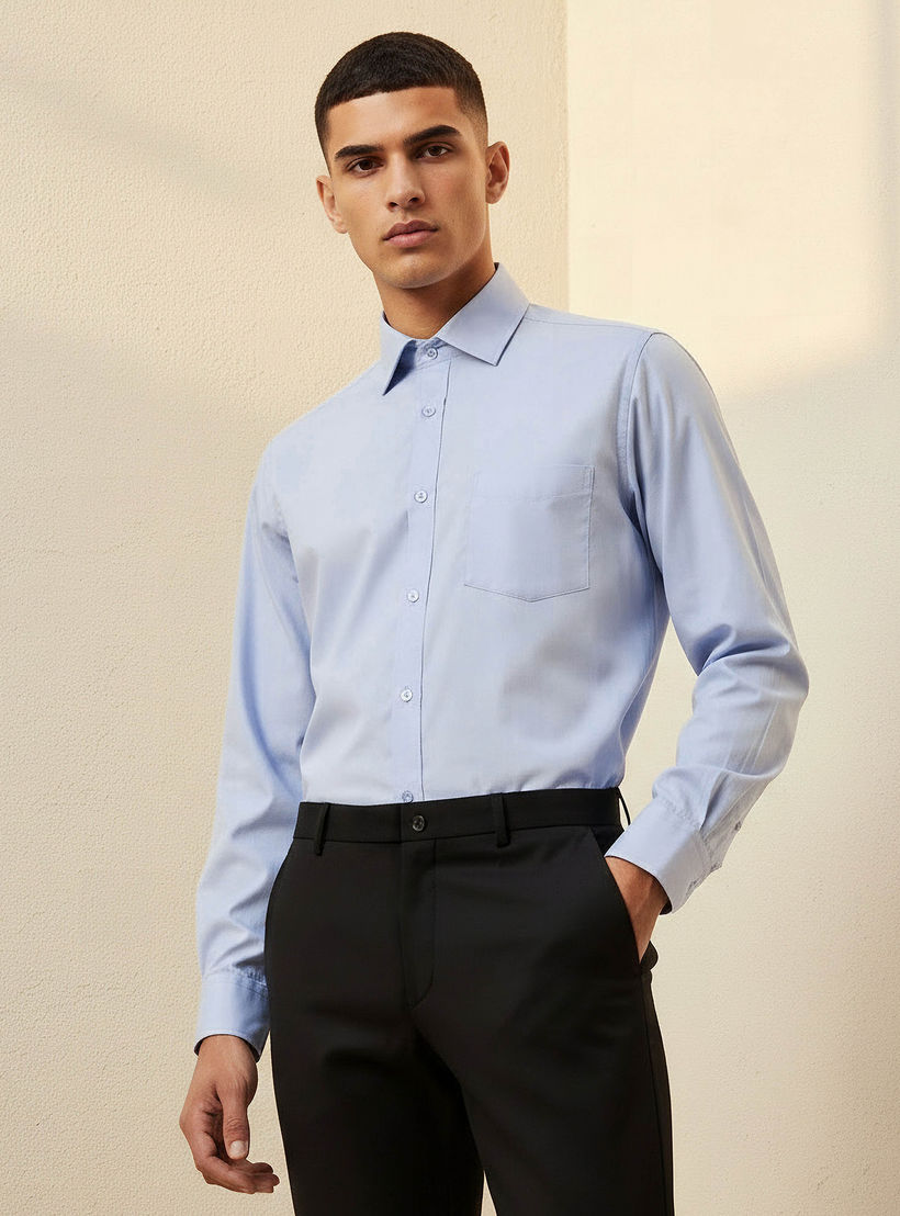 Men Regular Fit Collared Philaphil Long Sleeve Shirt-men-clothing-shirts-image-1