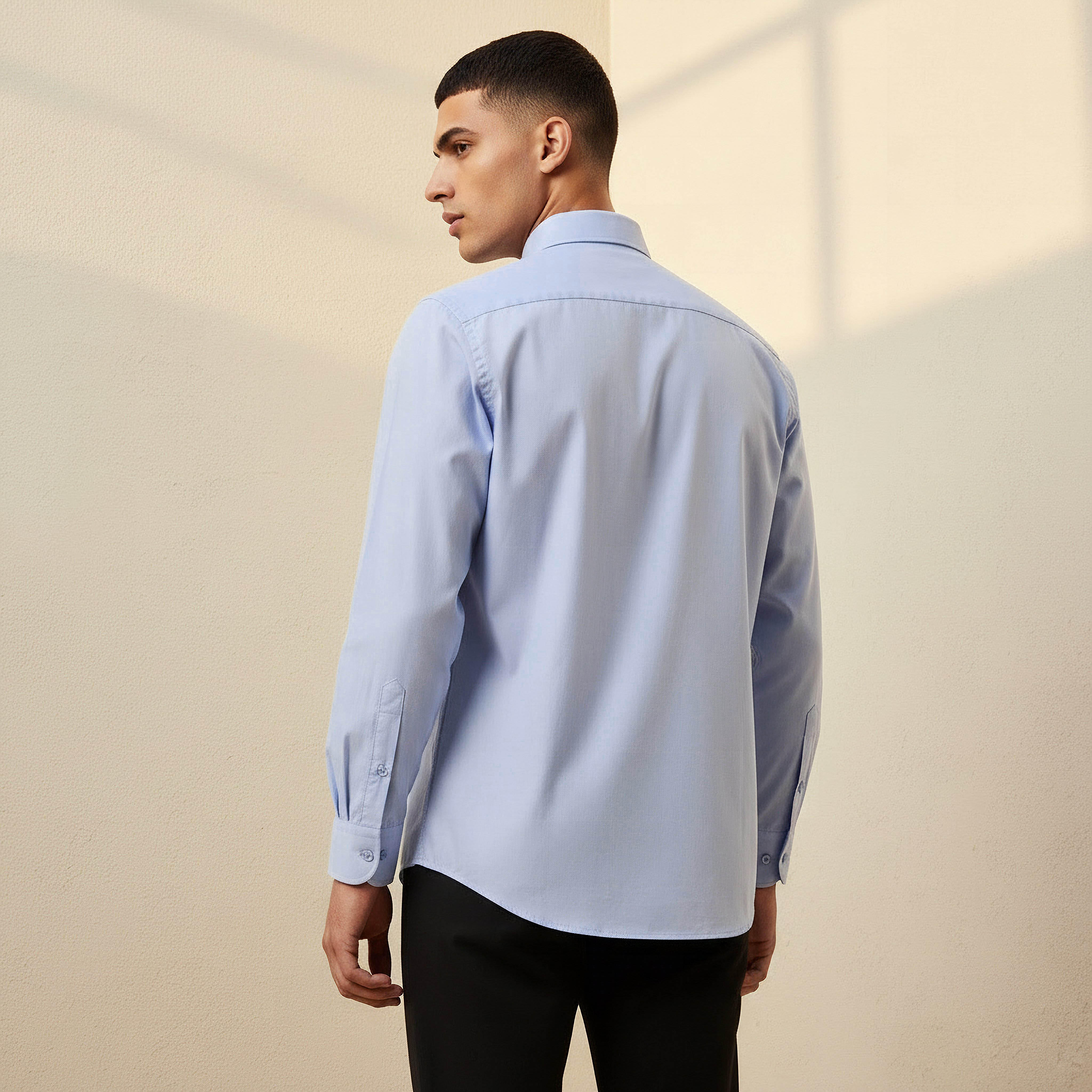 قميص فيلافيل رجالي بأكمام طويلة وياقة وقصة عادية-men-clothing-shirts-image-4