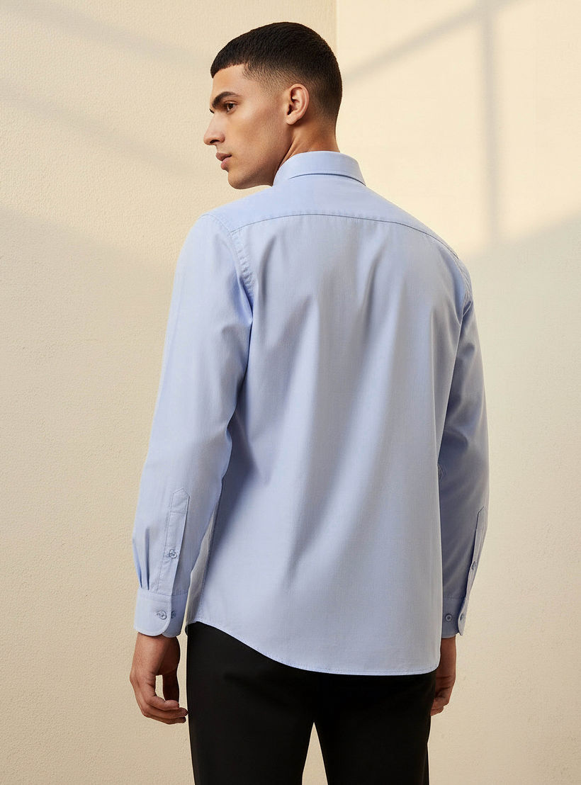 Men Regular Fit Collared Philaphil Long Sleeve Shirt-men-clothing-shirts-image-3