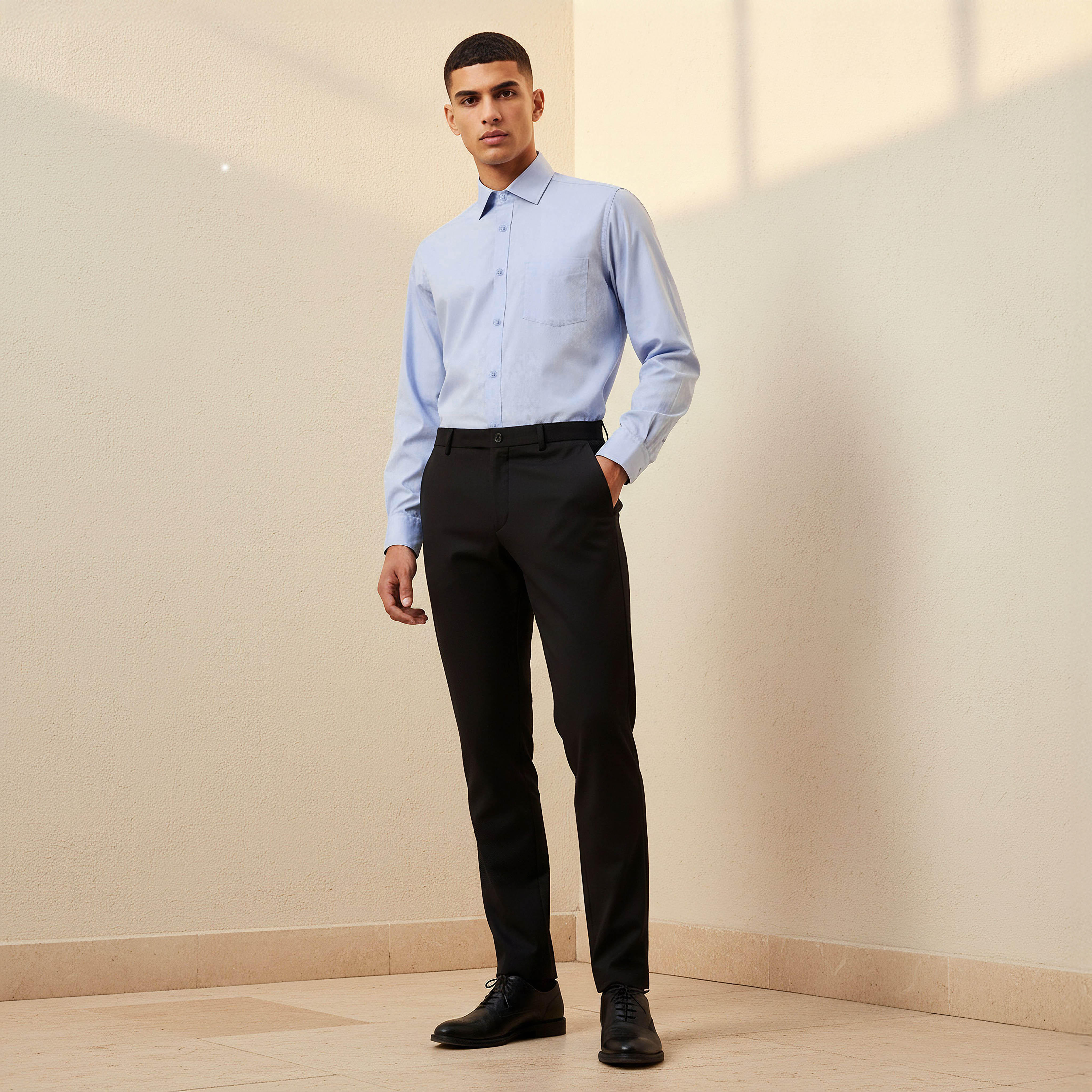 قميص فيلافيل رجالي بأكمام طويلة وياقة وقصة عادية-men-clothing-shirts-image-3