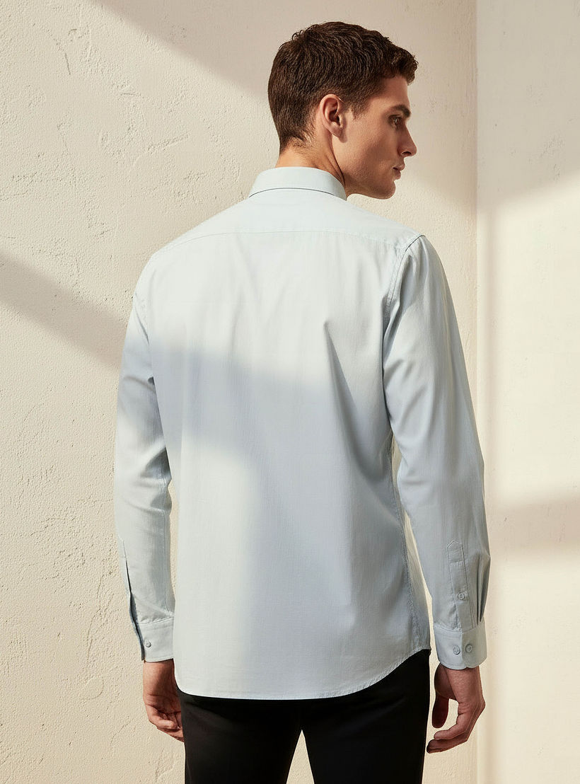 Men Regular Fit Collared Philaphil Long Sleeve Shirt-men-clothing-shirts-image-3