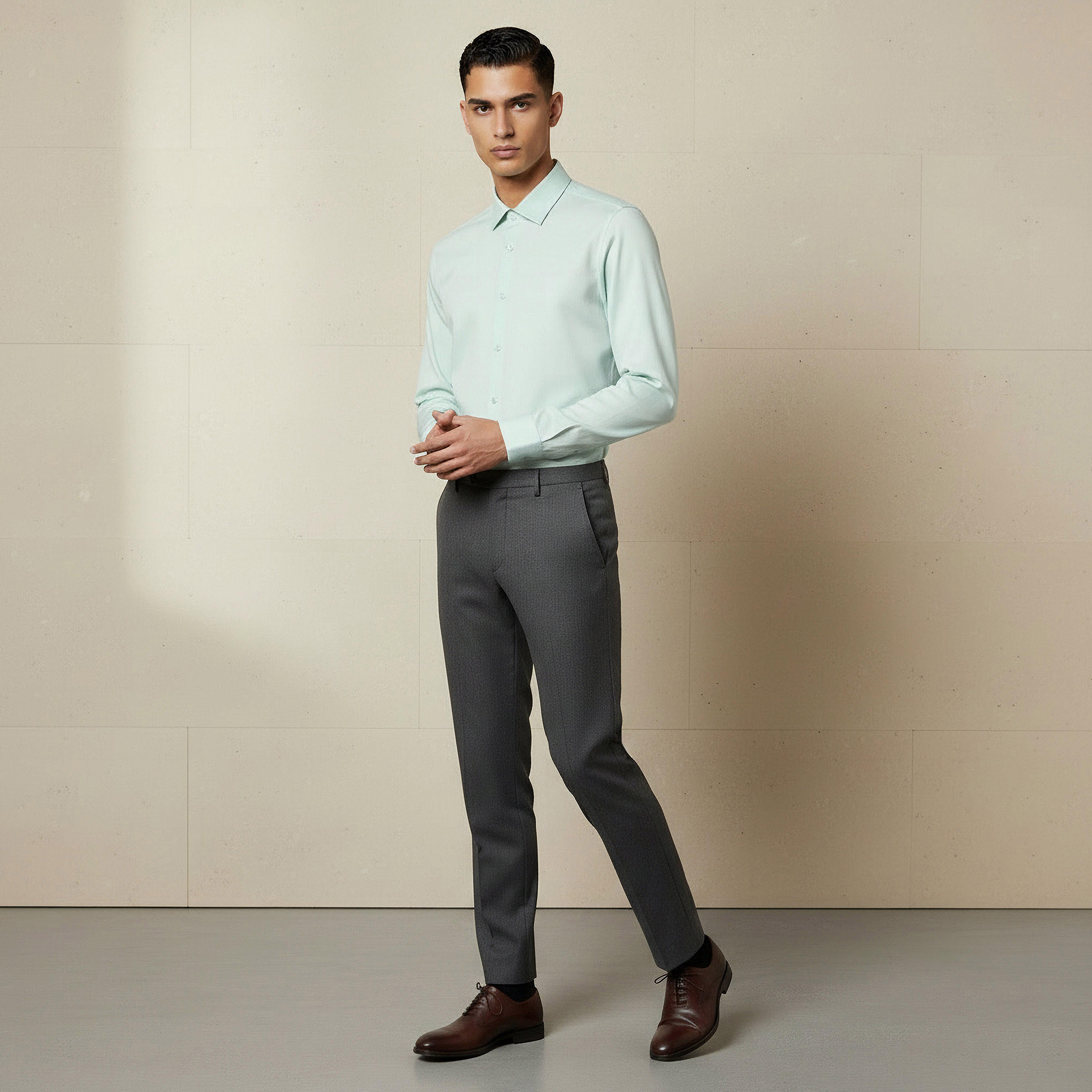 Men Slim Fit Collared Textured Long Sleeves Shirt-PROMO_SP_SA_2FOR169_110625-image-2