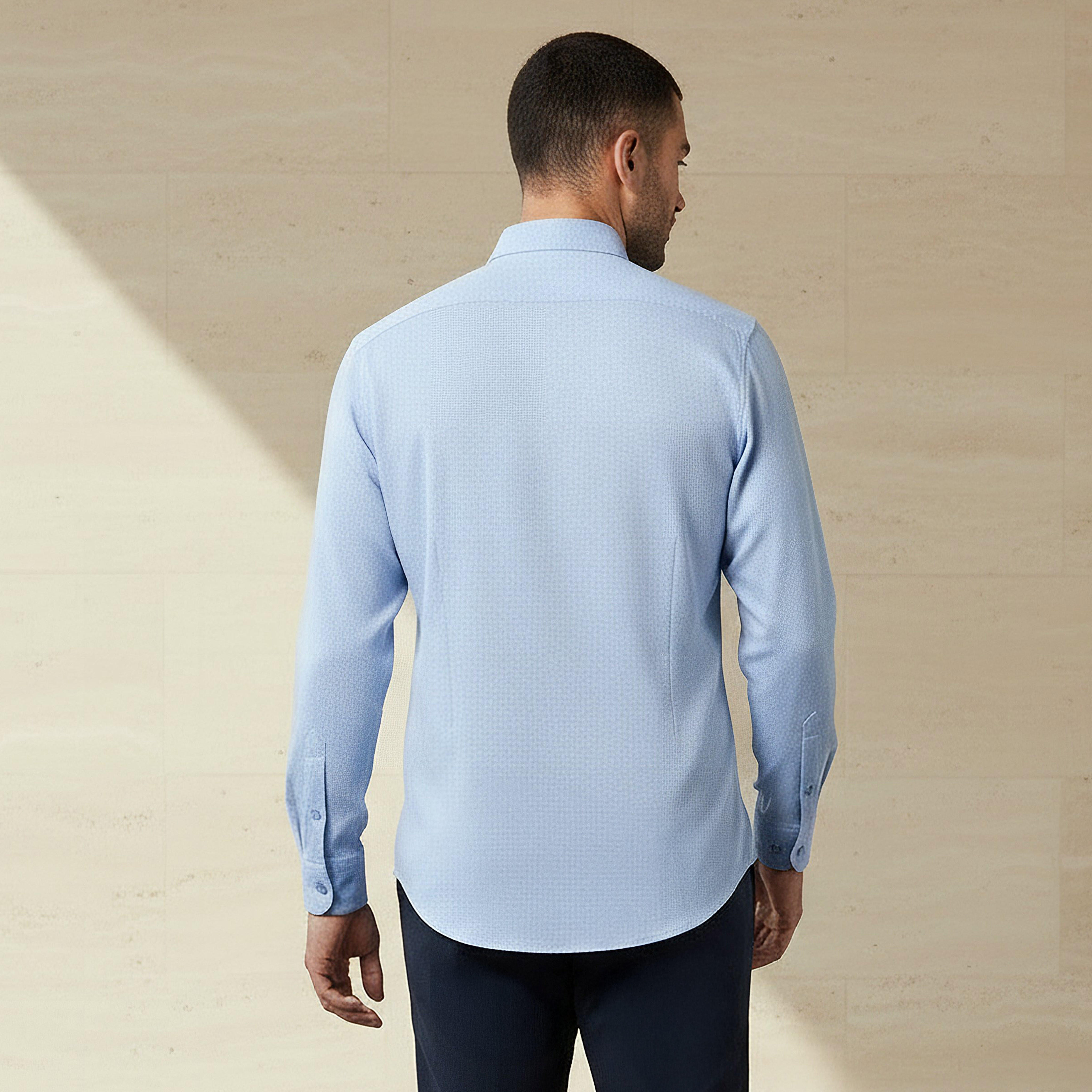 Men Slim Fit Collared Textured Long Sleeves Shirt-PROMO_SP_SA_2FOR169_110625-image-3