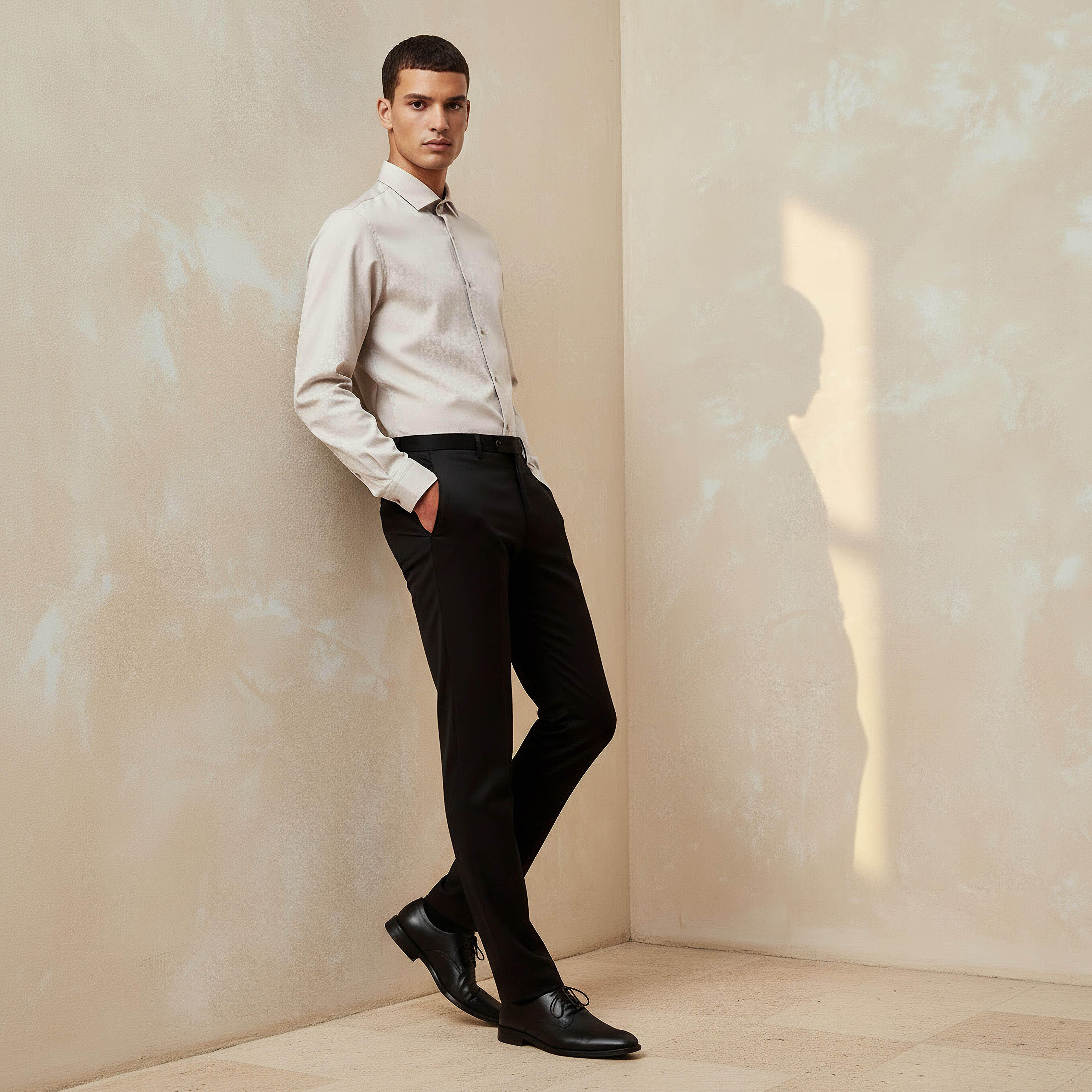 Men Slim Fit Collared Textured Long Sleeve Shirt-PROMO_SP_SA_2FOR169_110625-image-4