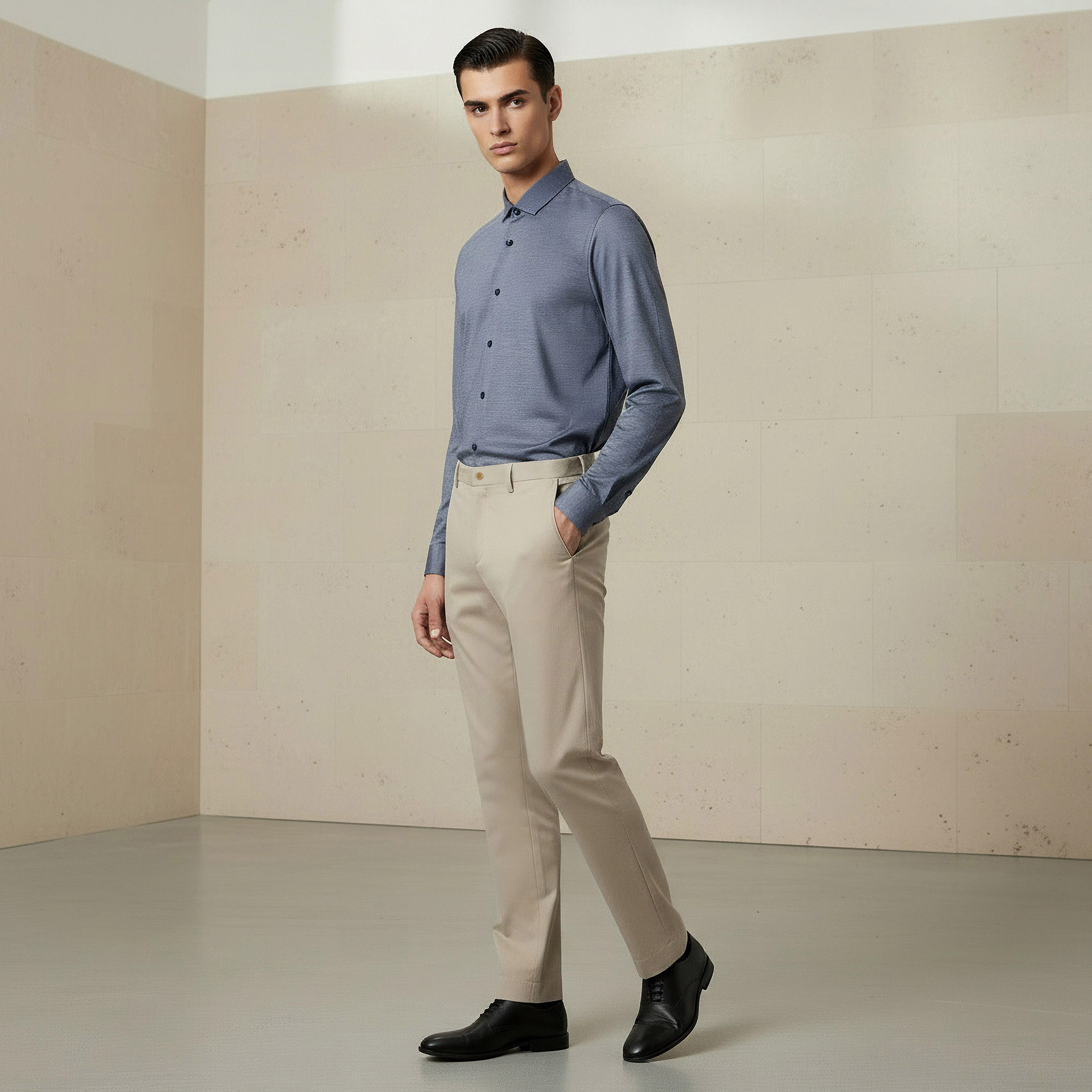 Men Regular Fit Collared Long Sleeves Shirt-men-clothing-shirts-image-2
