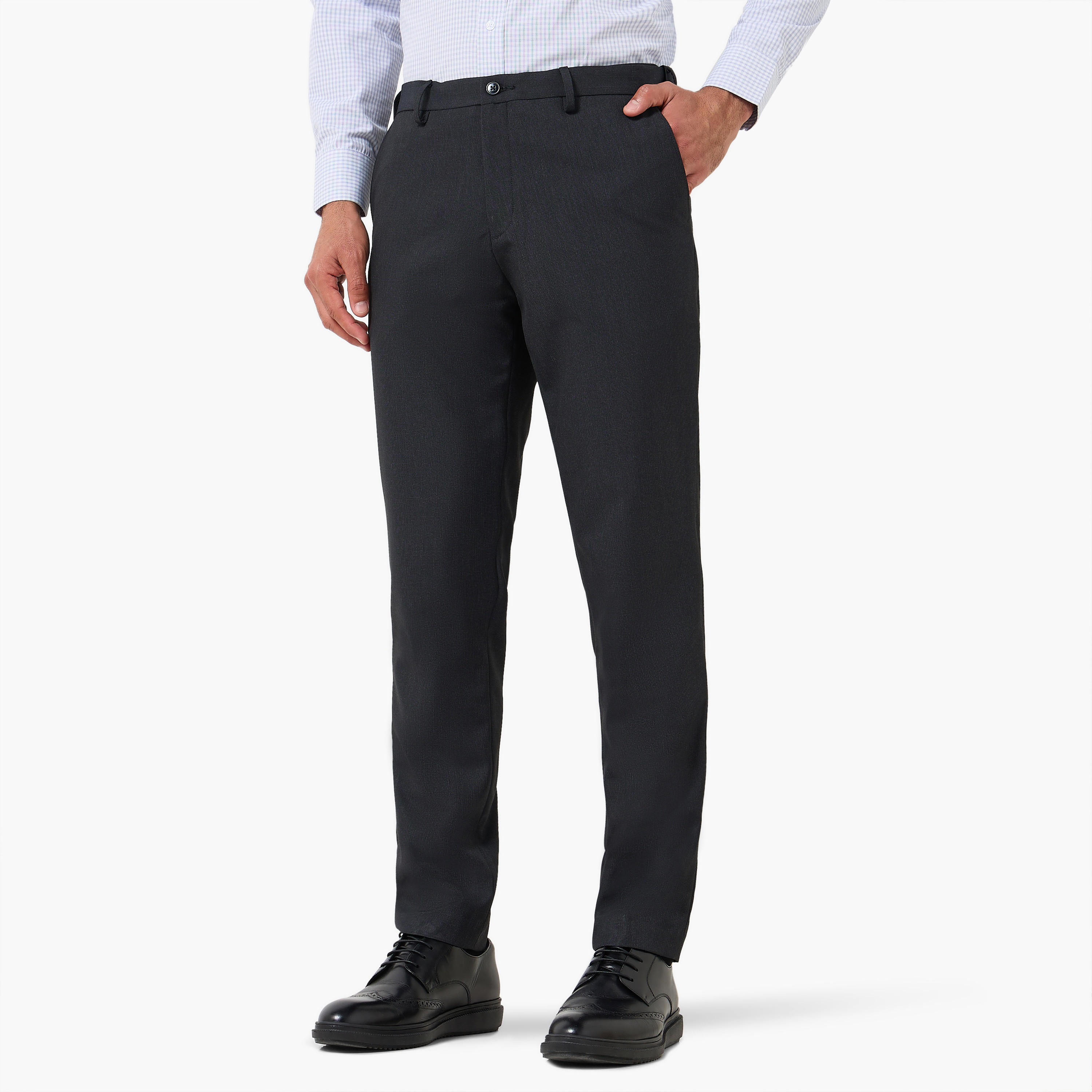 Slim Fit Flexi Waist Formal Trousers-men-clothing-bottoms-trousersandchinos-trousers-image-2
