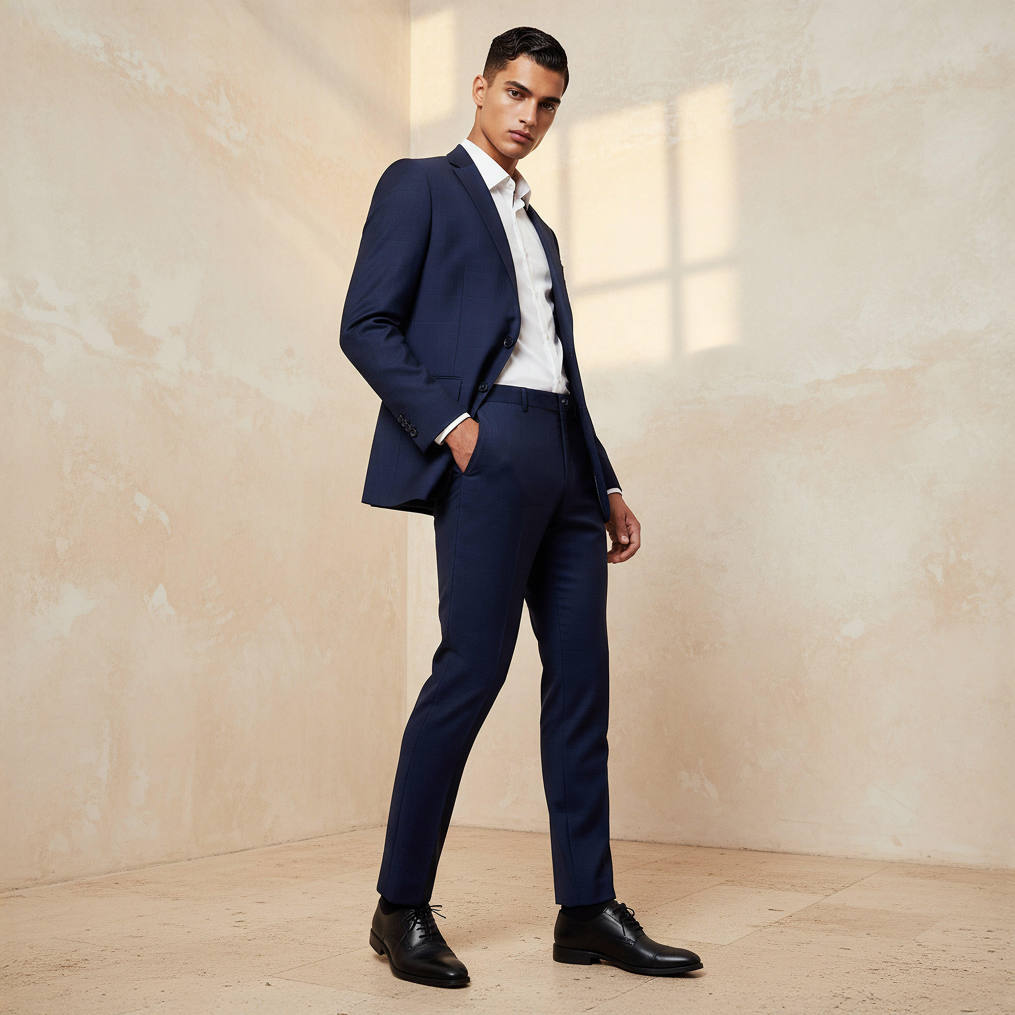 Men Slim Fit Checked Blazer-men-clothing-jacketsandblazers-blazers-image-3