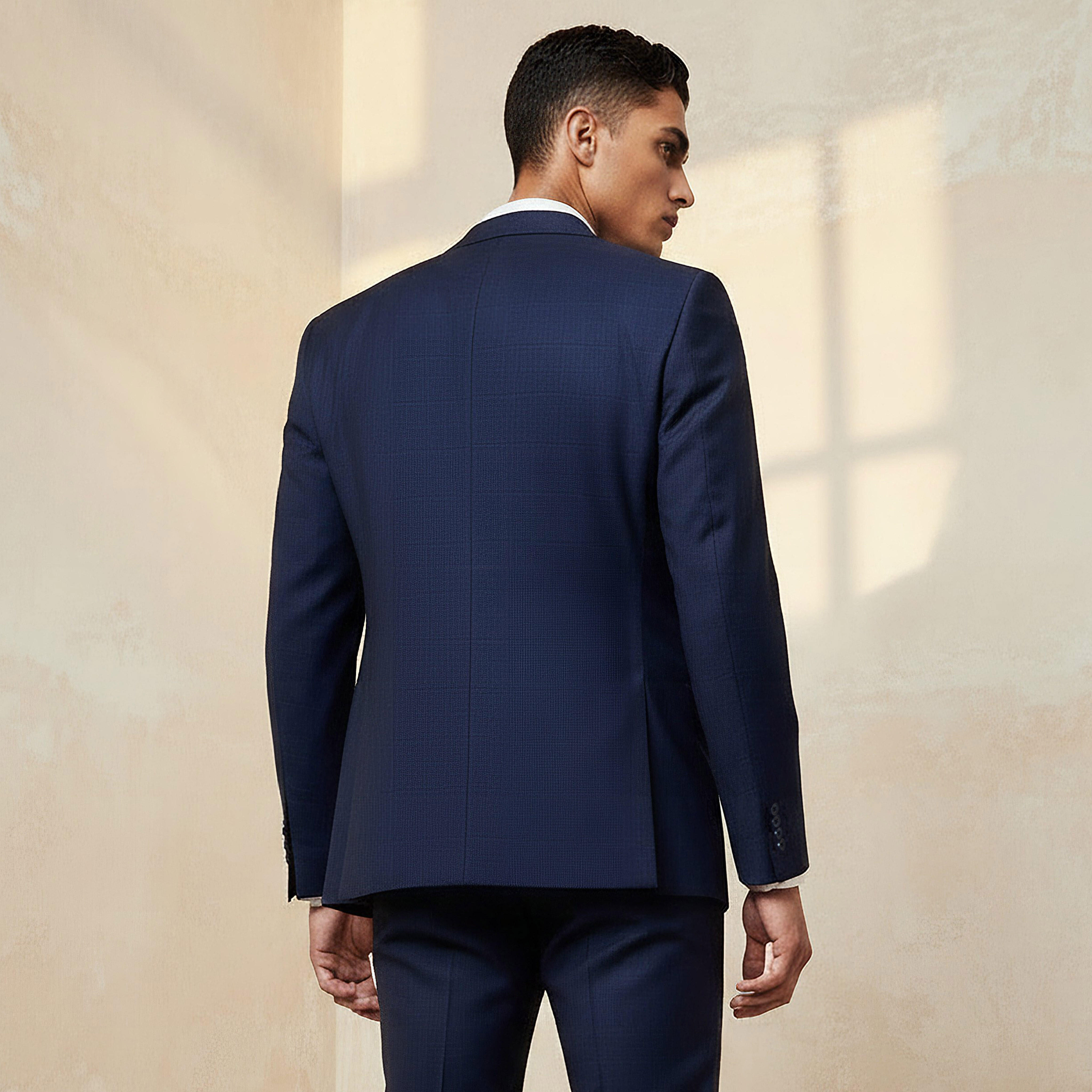 Men Slim Fit Checked Blazer-men-clothing-jacketsandblazers-blazers-image-4