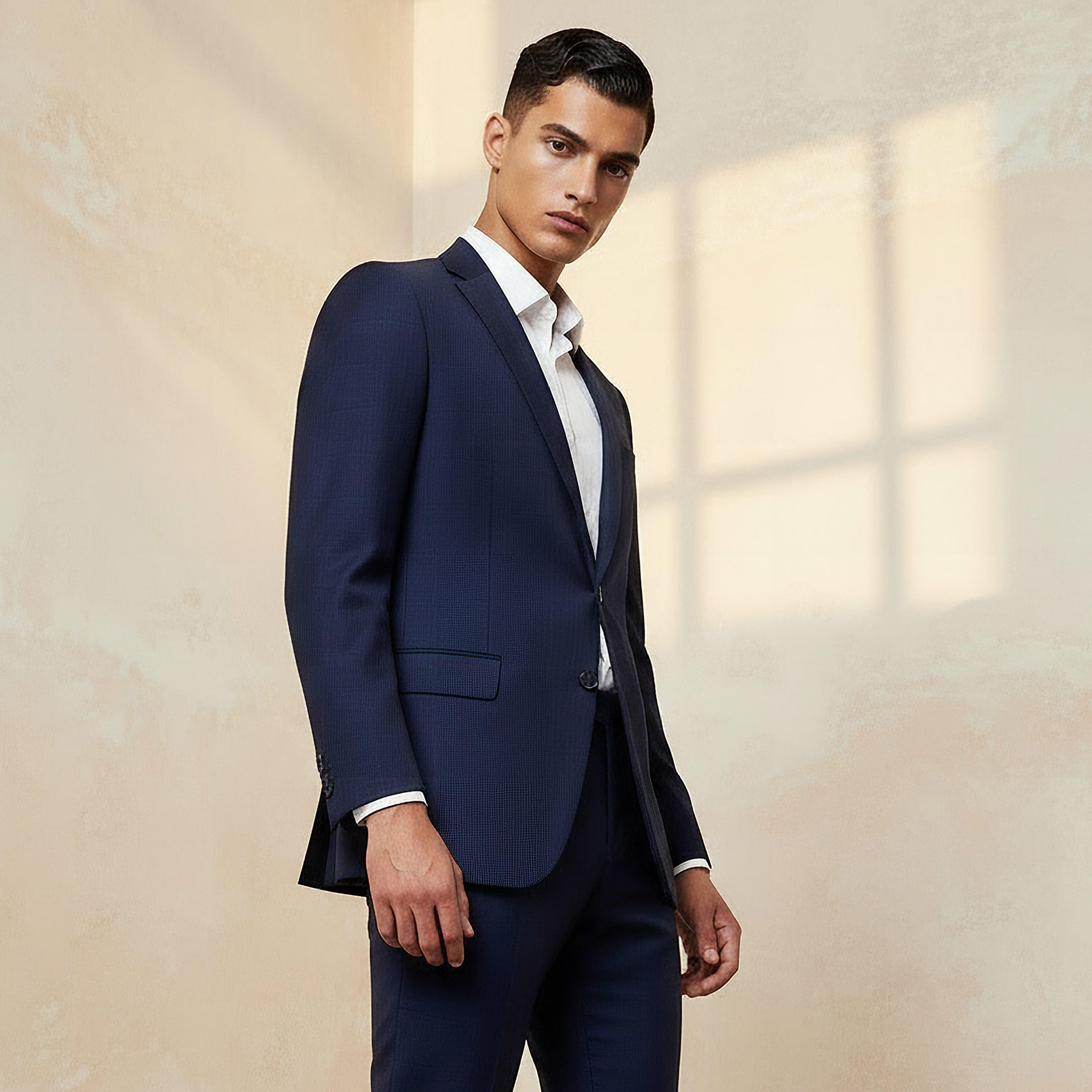 Men Slim Fit Checked Blazer-men-clothing-jacketsandblazers-blazers-image-5