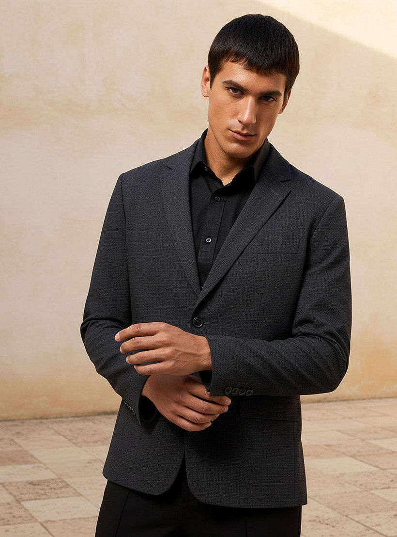 بليزر كاروهات بقصة سليم للرجال-men-clothing-jacketsandblazers-blazers-image-1