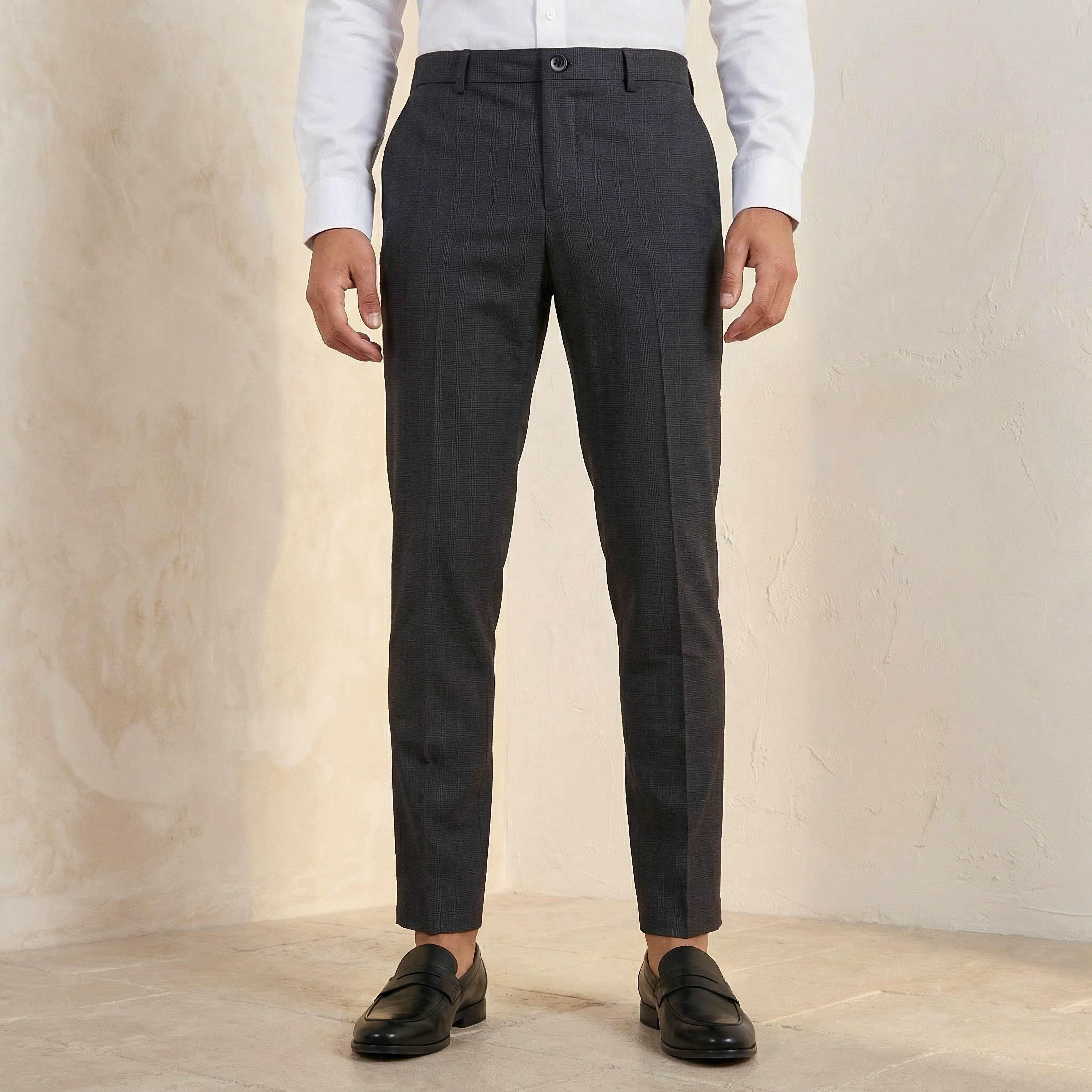 Slim Fit Flexi Waist Formal Trousers-men-clothing-bottoms-trousersandchinos-trousers-image-1