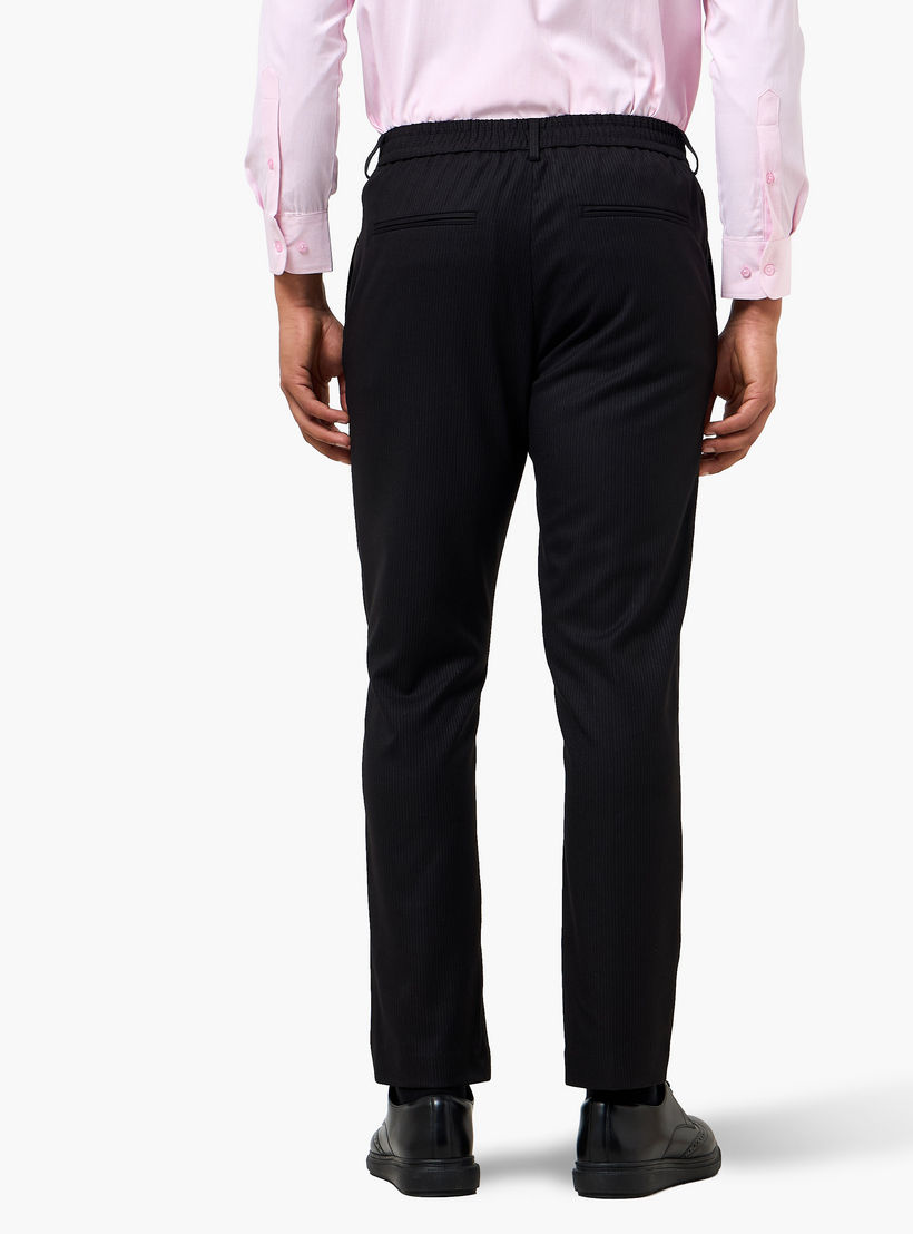بنطلون رسمي بقصة عادية وخصر مرن-men-clothing-bottoms-trousersandchinos-trousers-image-1