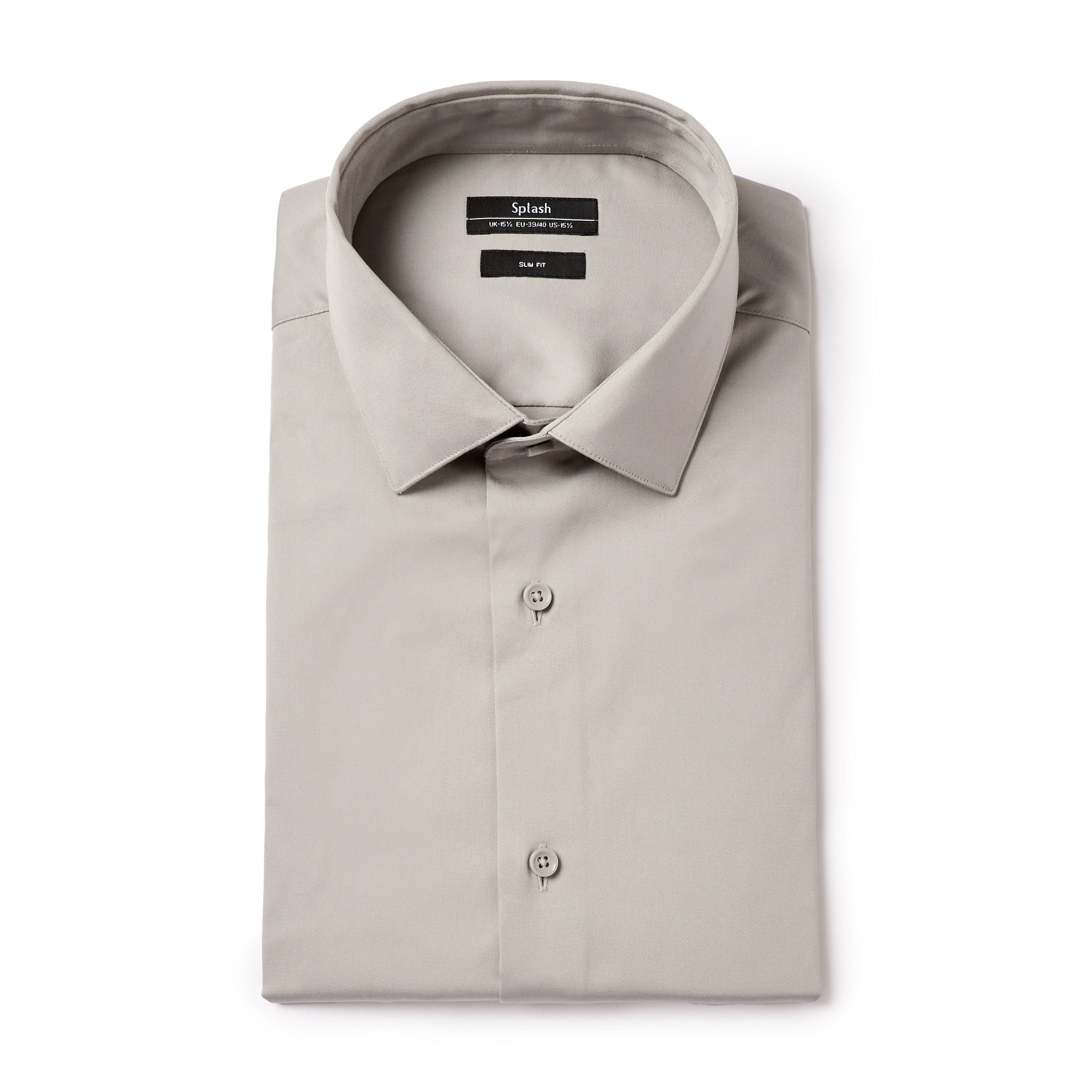 قميص بقصّة سليم وياقة عادية وأكمام قصيرة للرجال-men-clothing-shirts-image-5
