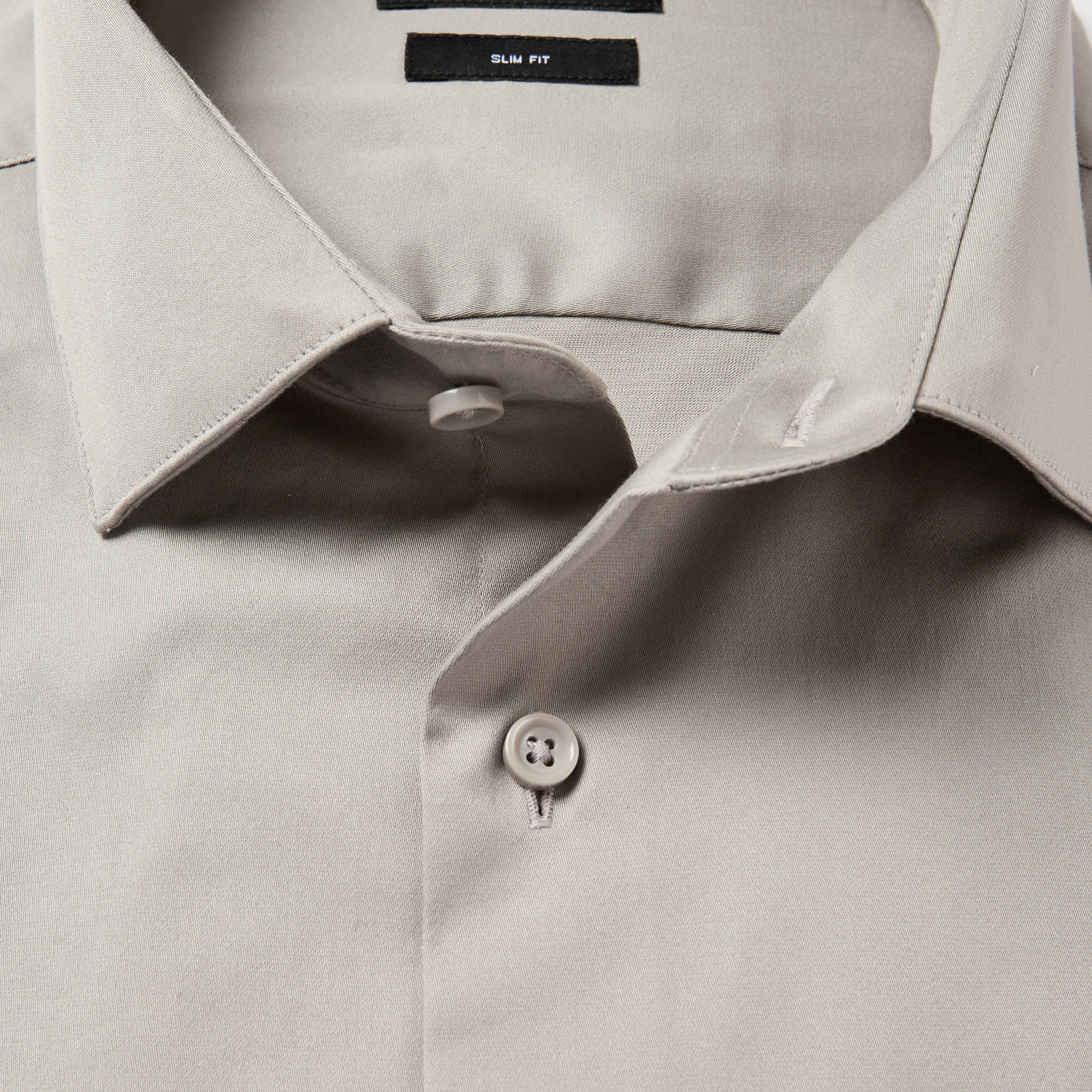قميص بقصّة سليم وياقة عادية وأكمام قصيرة للرجال-men-clothing-shirts-image-6