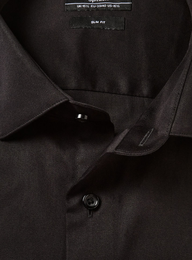 قميص بقصّة سليم وياقة عادية وأكمام قصيرة للرجال-men-clothing-shirts-image-6
