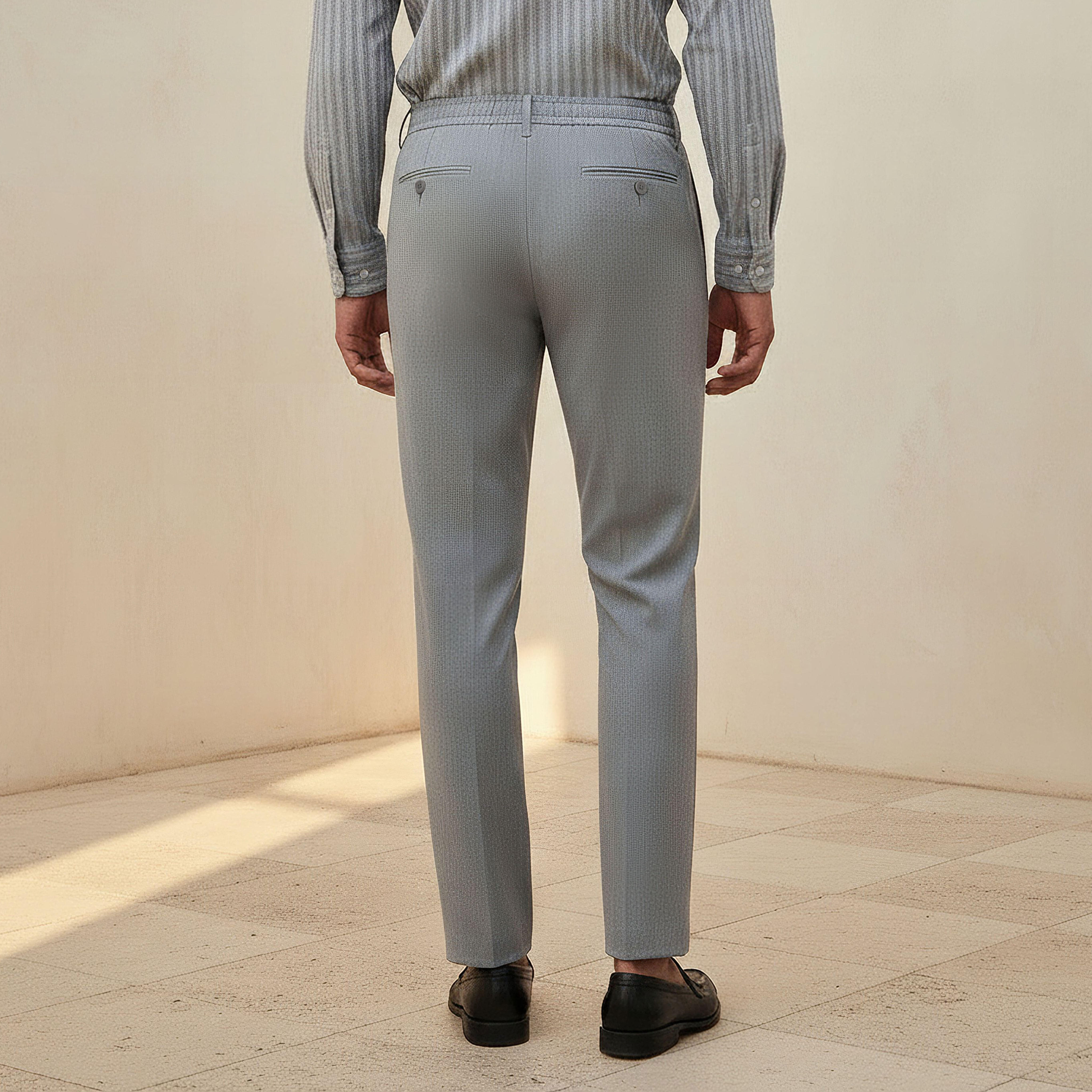 Regular Fit Bi-Stretch Flexi Waist Formal Trousers-men-clothing-bottoms-trousersandchinos-trousers-image-4