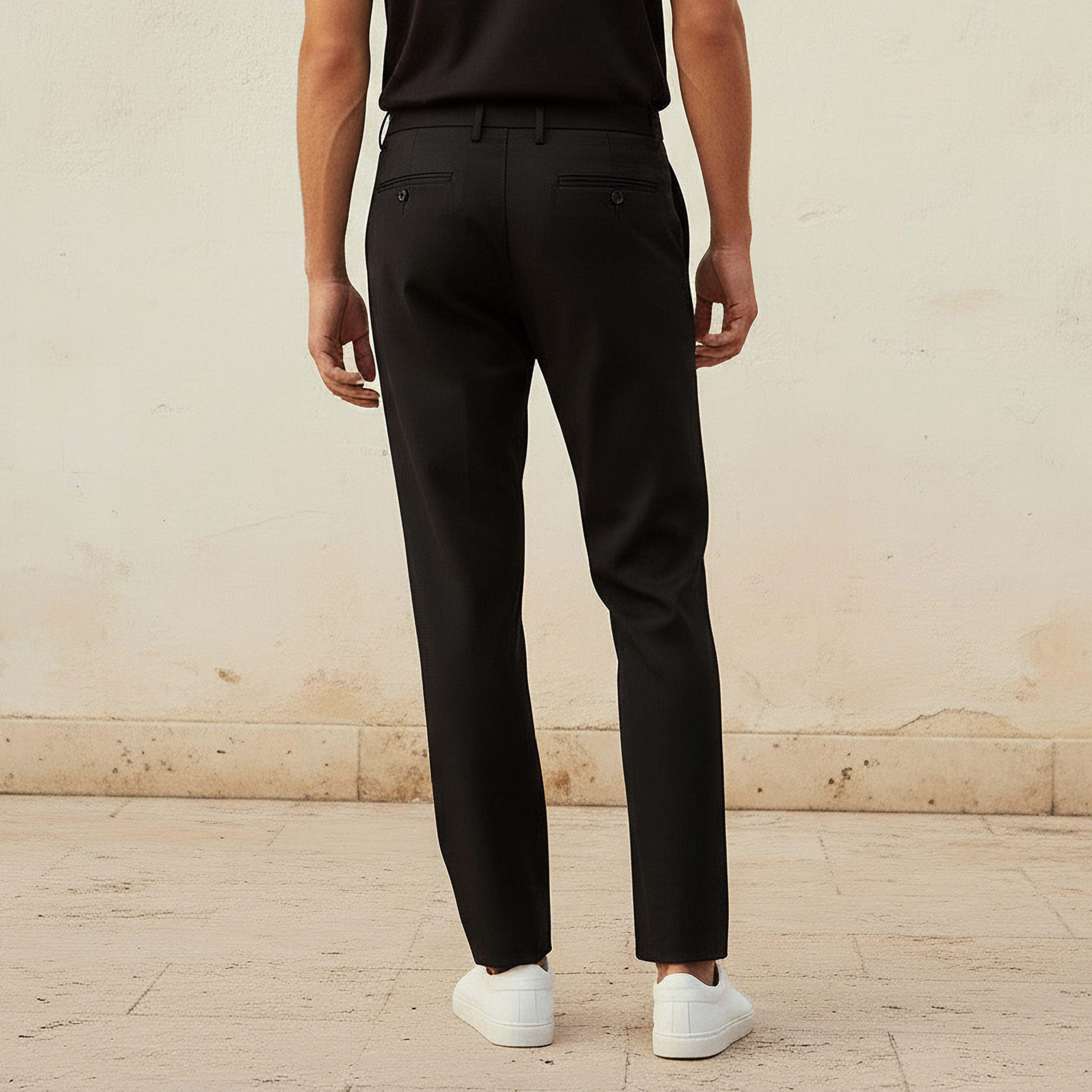 Regular Fit Bi-Stretch Flexi Waist Formal Trousers-men-clothing-bottoms-trousersandchinos-trousers-image-4