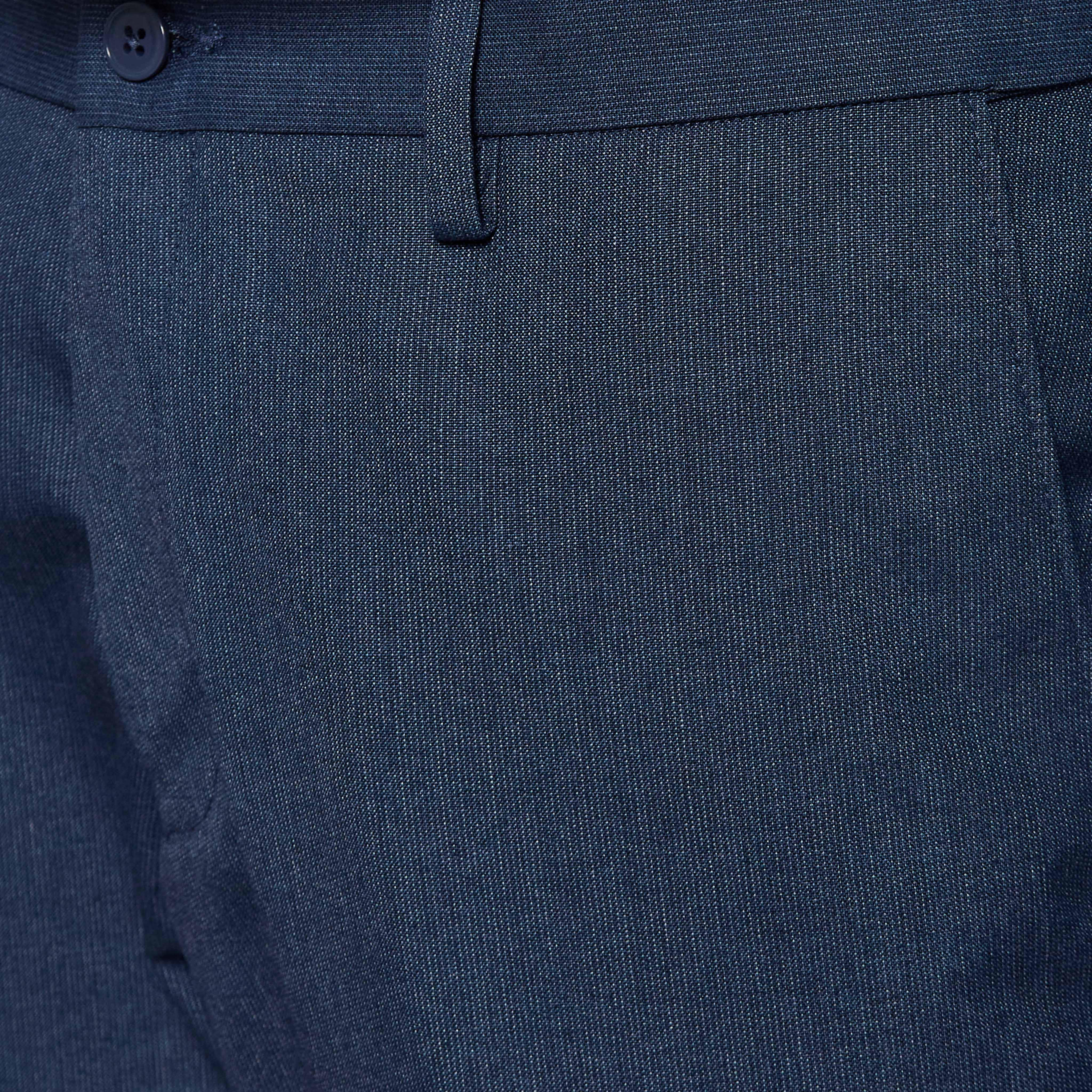 بنطلون رسمي بقصة سليم وخصر مرن -men-clothing-bottoms-trousersandchinos-trousers-image-2