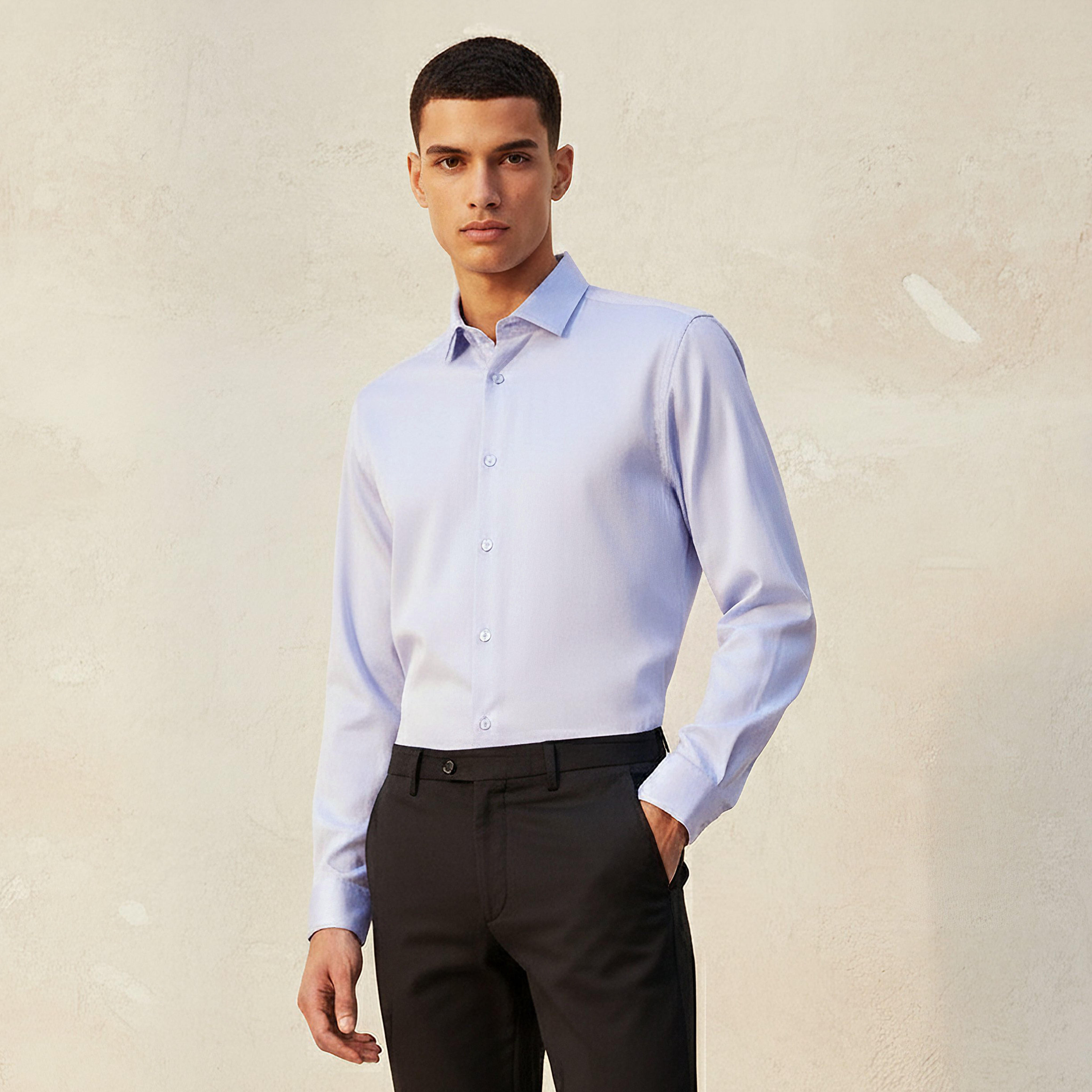 Men Regular Fit Collared Textured Long Sleeves Shirt-PROMO_SP_SA_2FOR169_110625-image-1