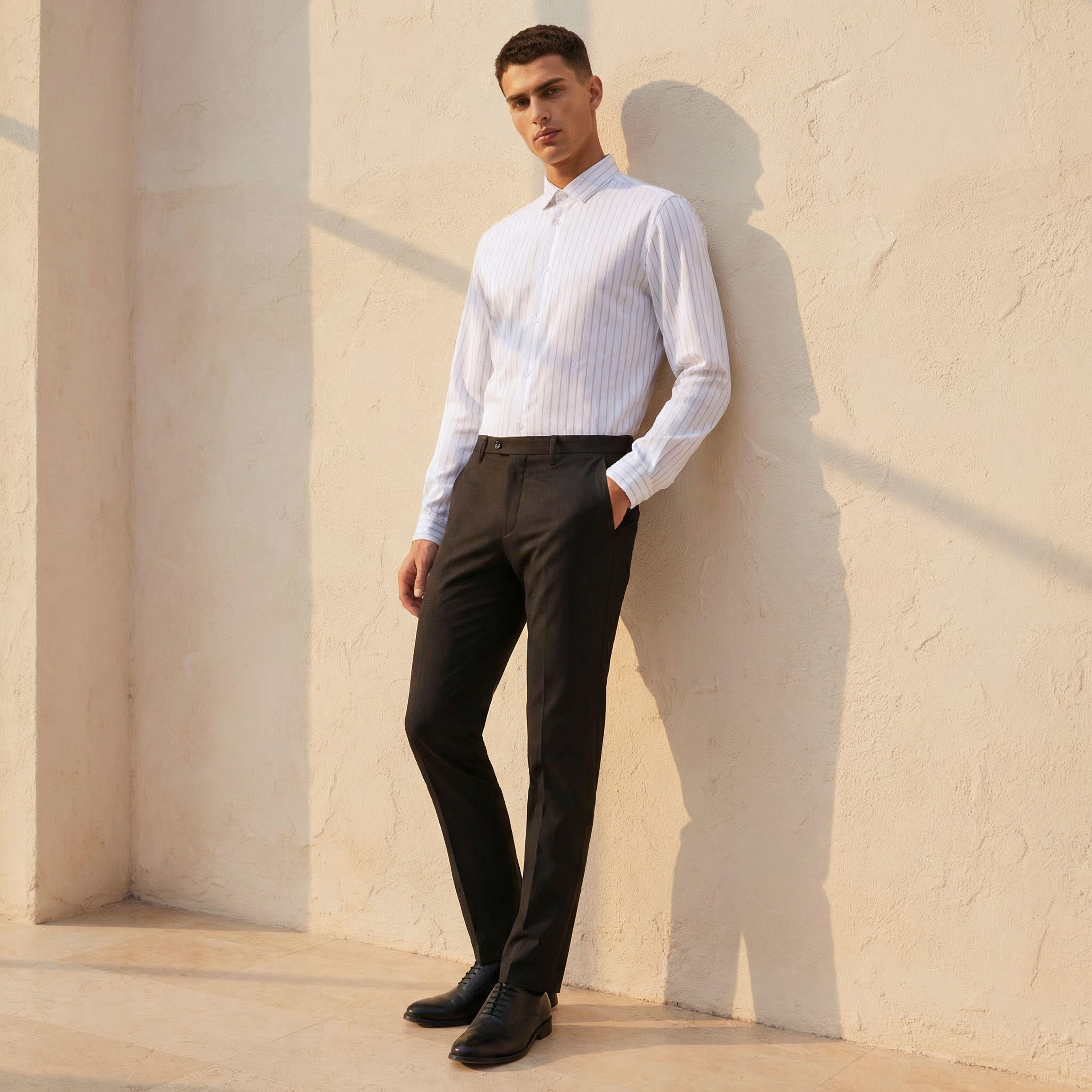 Men Regular Fit Collared Striped Long Sleeves Shirt-men-clothing-shirts-image-3