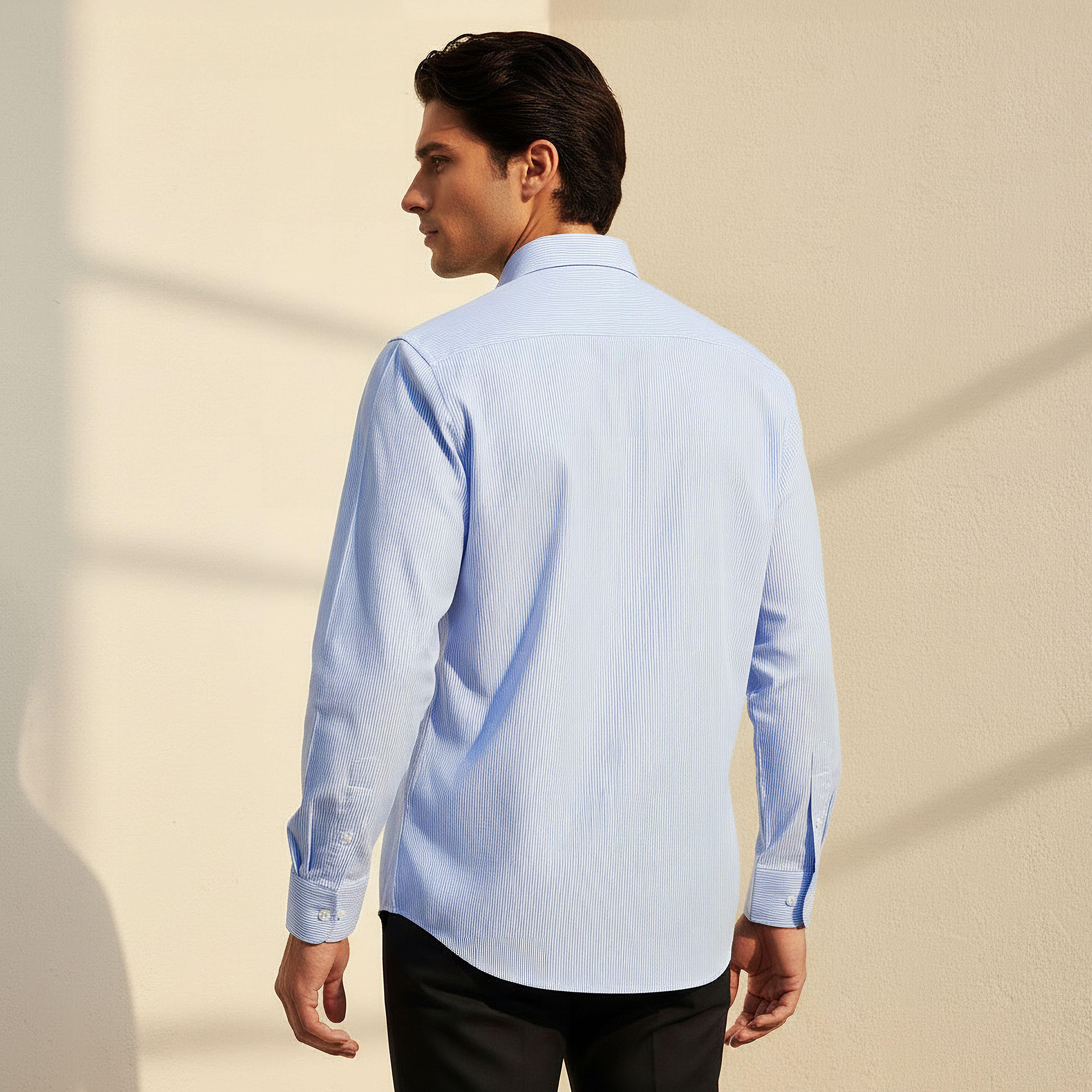Men Regular Fit Collared Striped Long Sleeves Shirt-PROMO_SP_KSA_6_BUY3FORSAR119_130625-image-4
