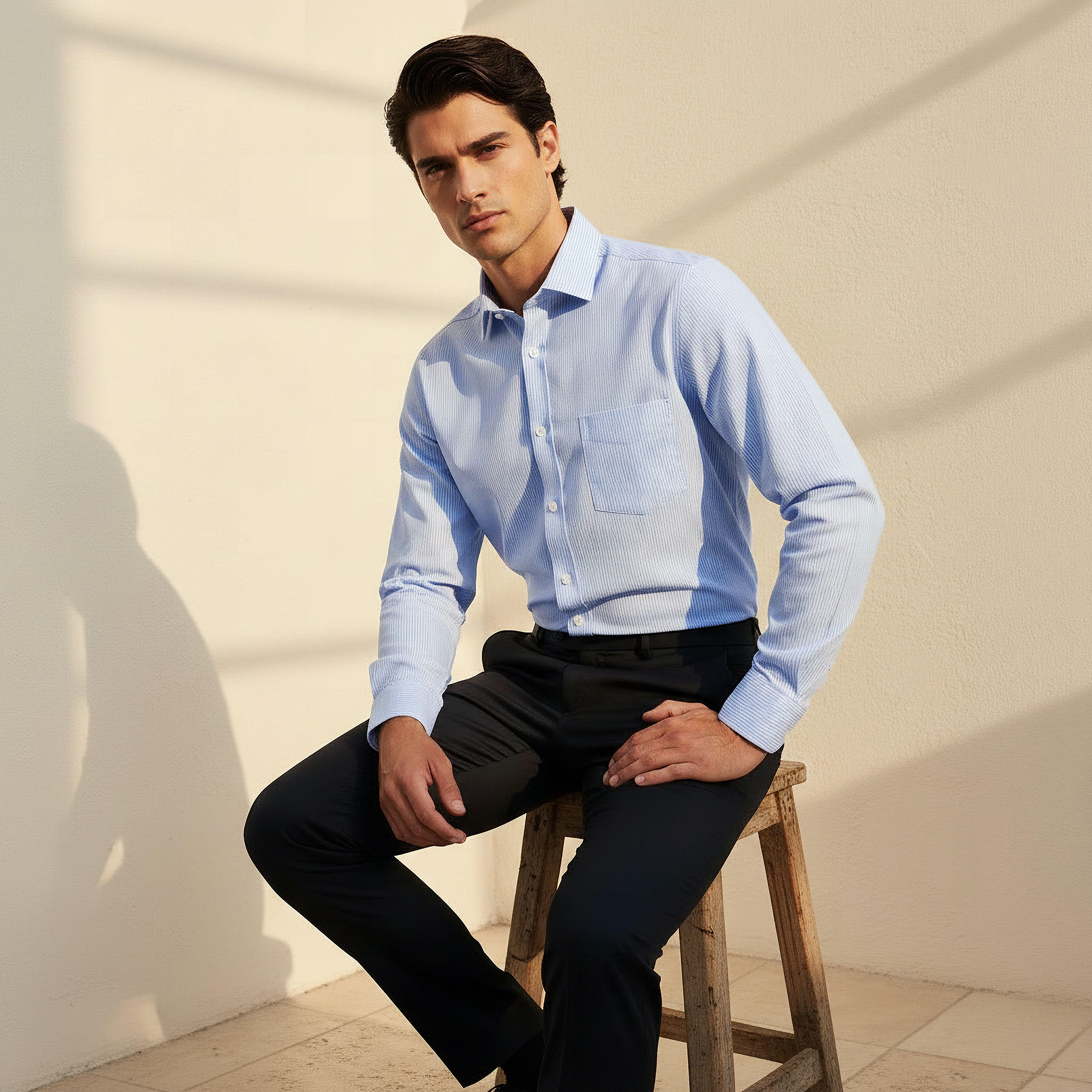 Men Regular Fit Collared Striped Long Sleeves Shirt-PROMO_SP_KSA_6_BUY3FORSAR119_130625-image-5