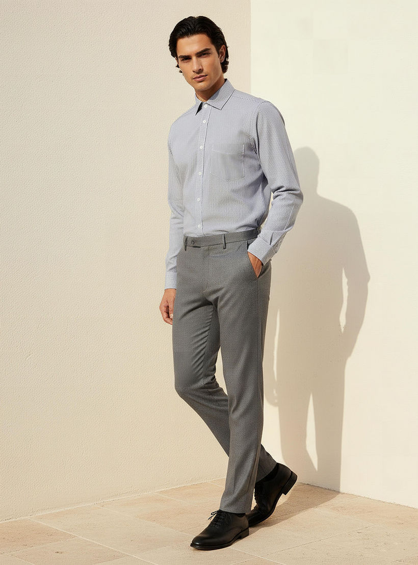 Men Regular Fit Collared Striped Long Sleeves Shirt-men-clothing-shirts-image-3