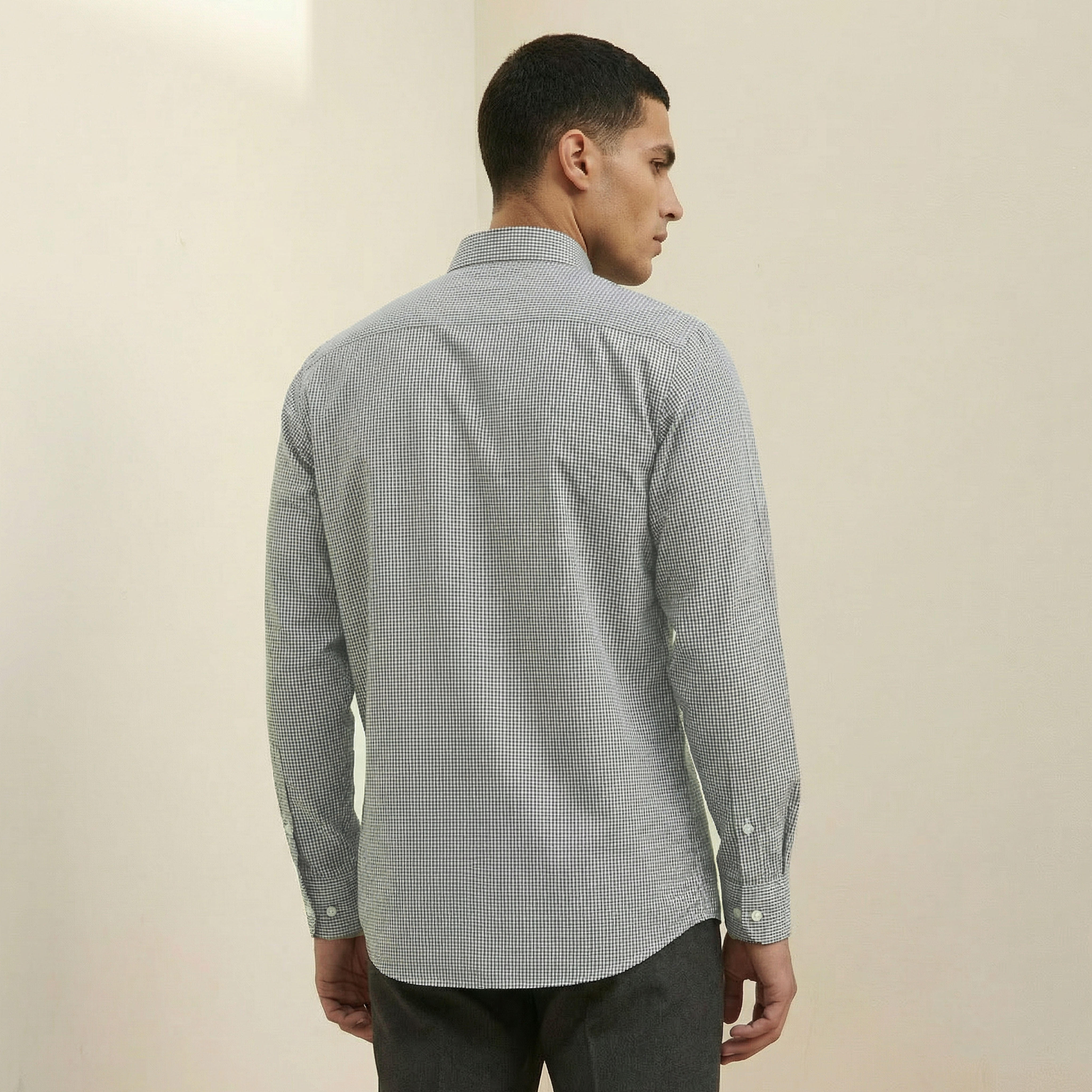 Men Regular Fit Collared Checked Long Sleeves Shirt-PROMO_SP_KSA_6_BUY3FORSAR119_130625-image-4