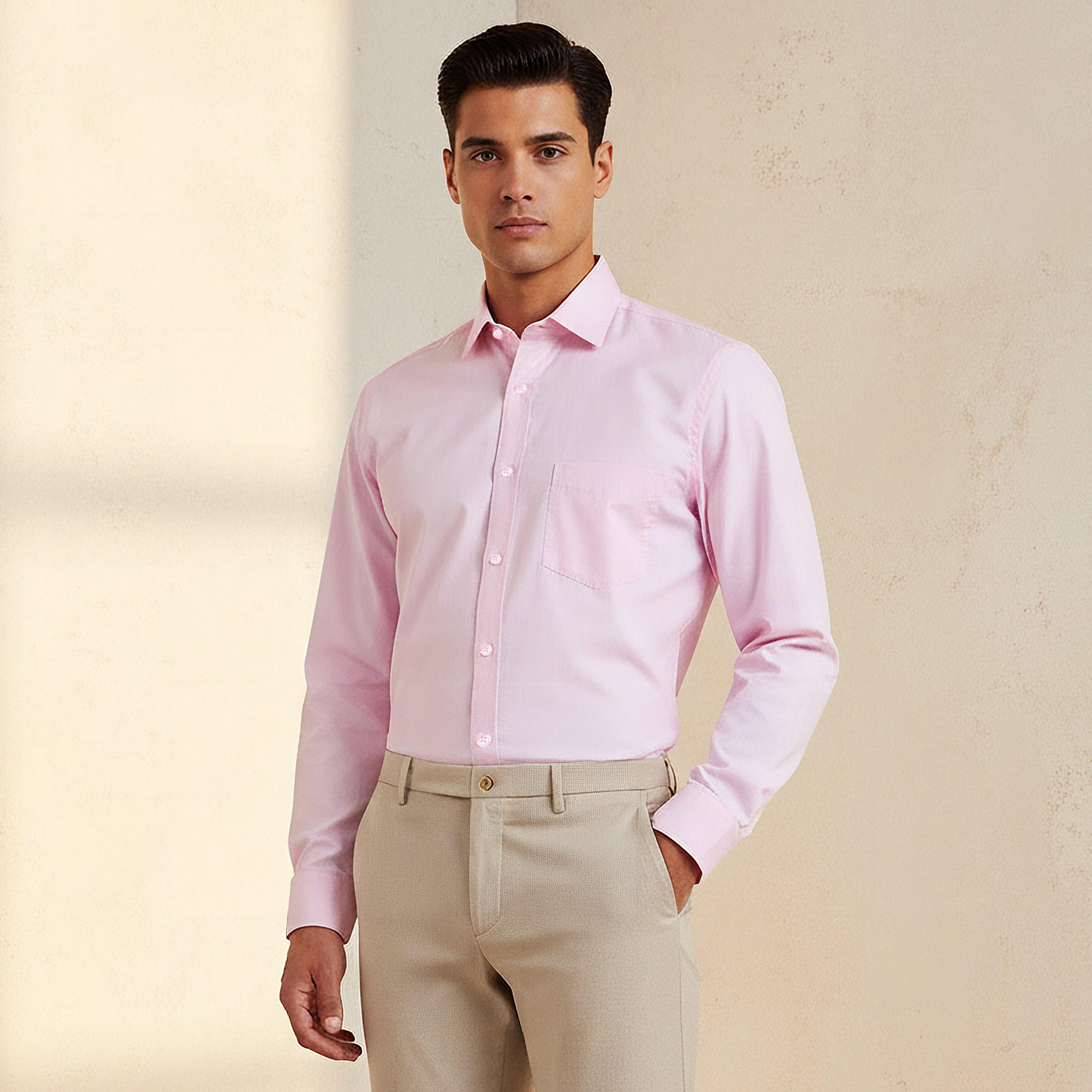 Men Regular Fit Collared Checked Long Sleeves Philaphil Shirt-men-clothing-shirts-image-1