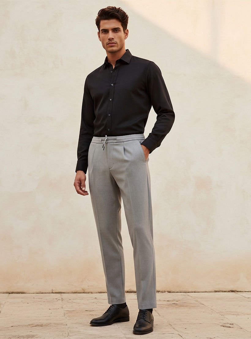 Regular Fit Flexi Waist Formal Trousers-men-clothing-bottoms-trousersandchinos-trousers-image-3