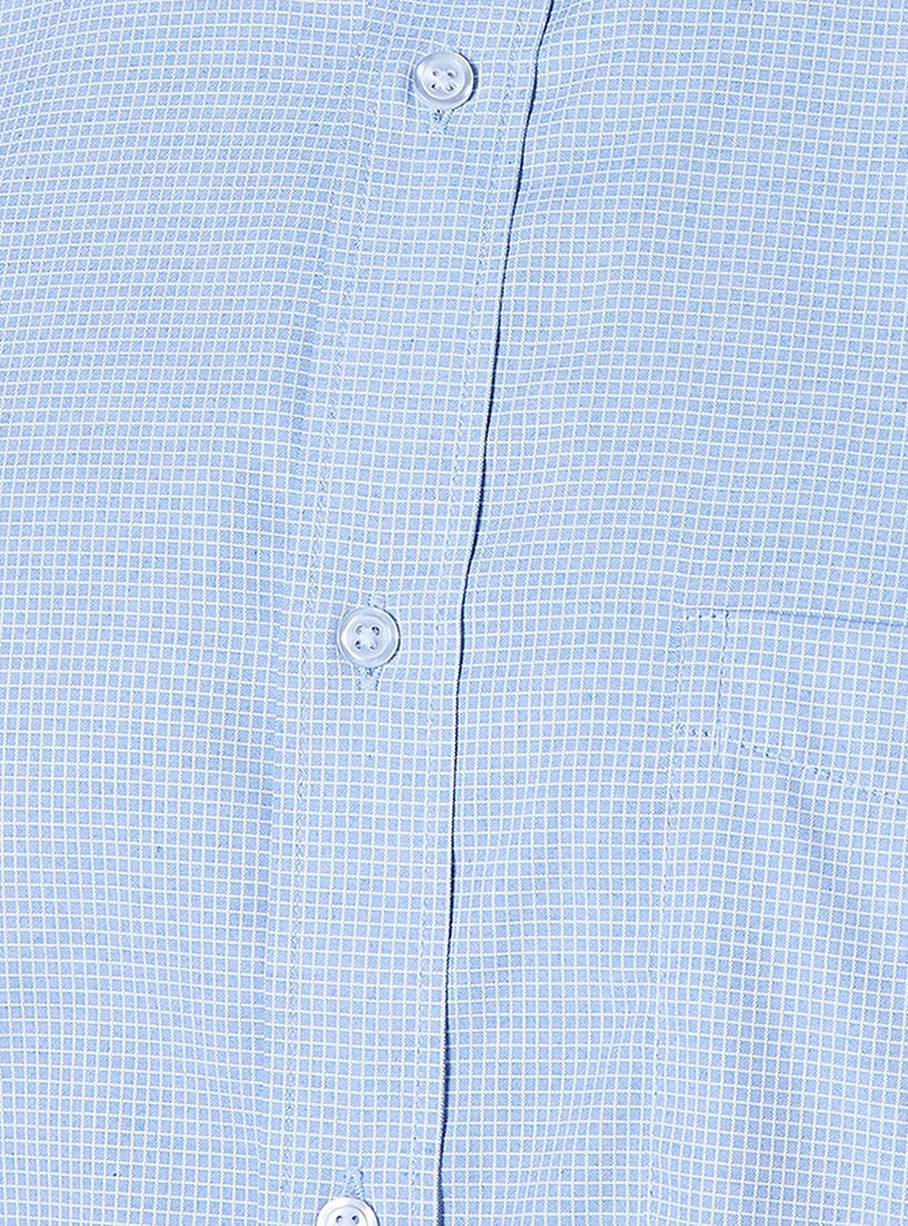 قميص كاروهات بقصة عادية وياقة وأكمام طويلة-men-clothing-shirts-image-2