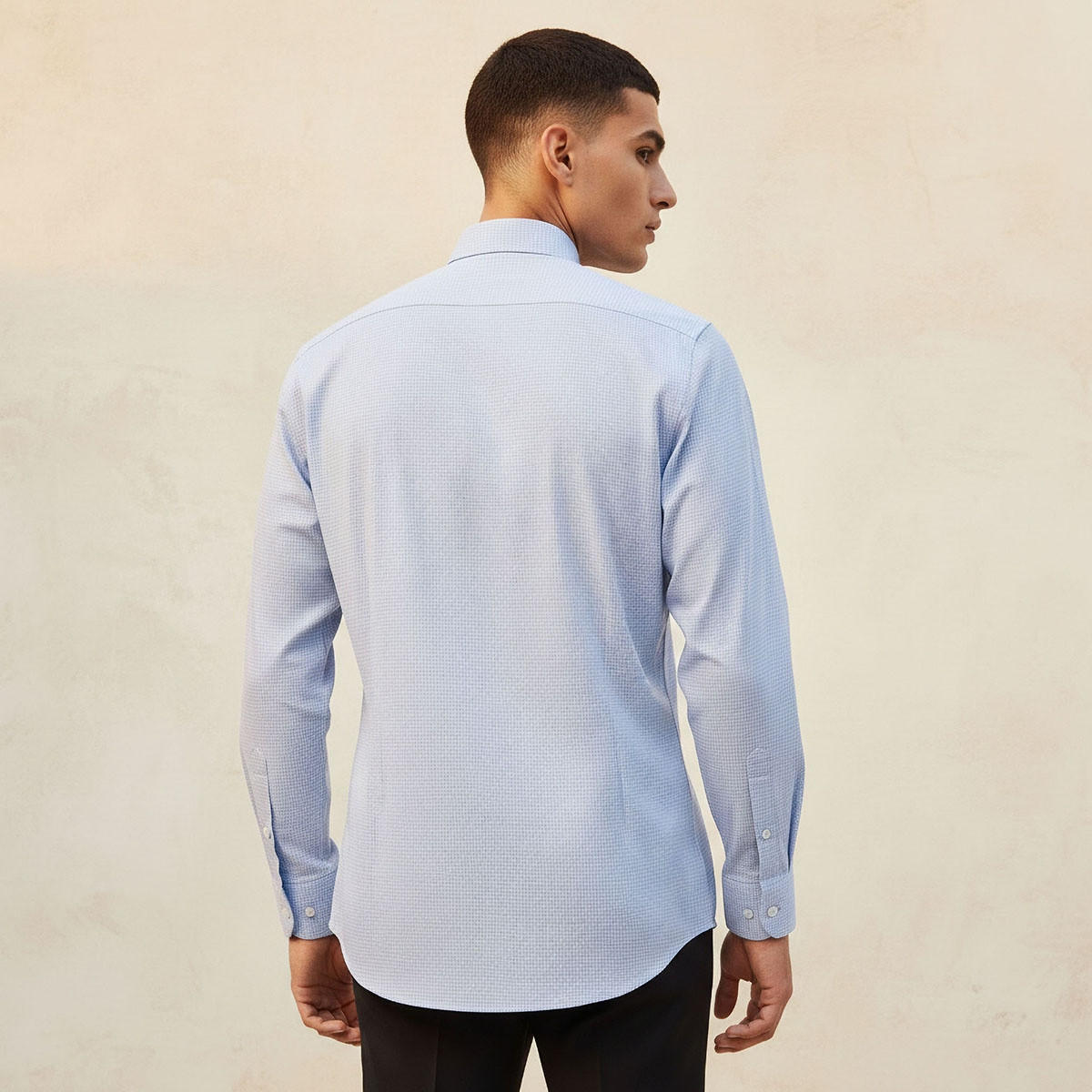 Regular Fit Collared Checked Long Sleeves Shirt-men-clothing-shirts-image-4