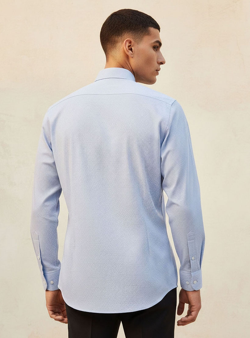 قميص كاروهات بقصة عادية وياقة وأكمام طويلة-men-clothing-shirts-image-4