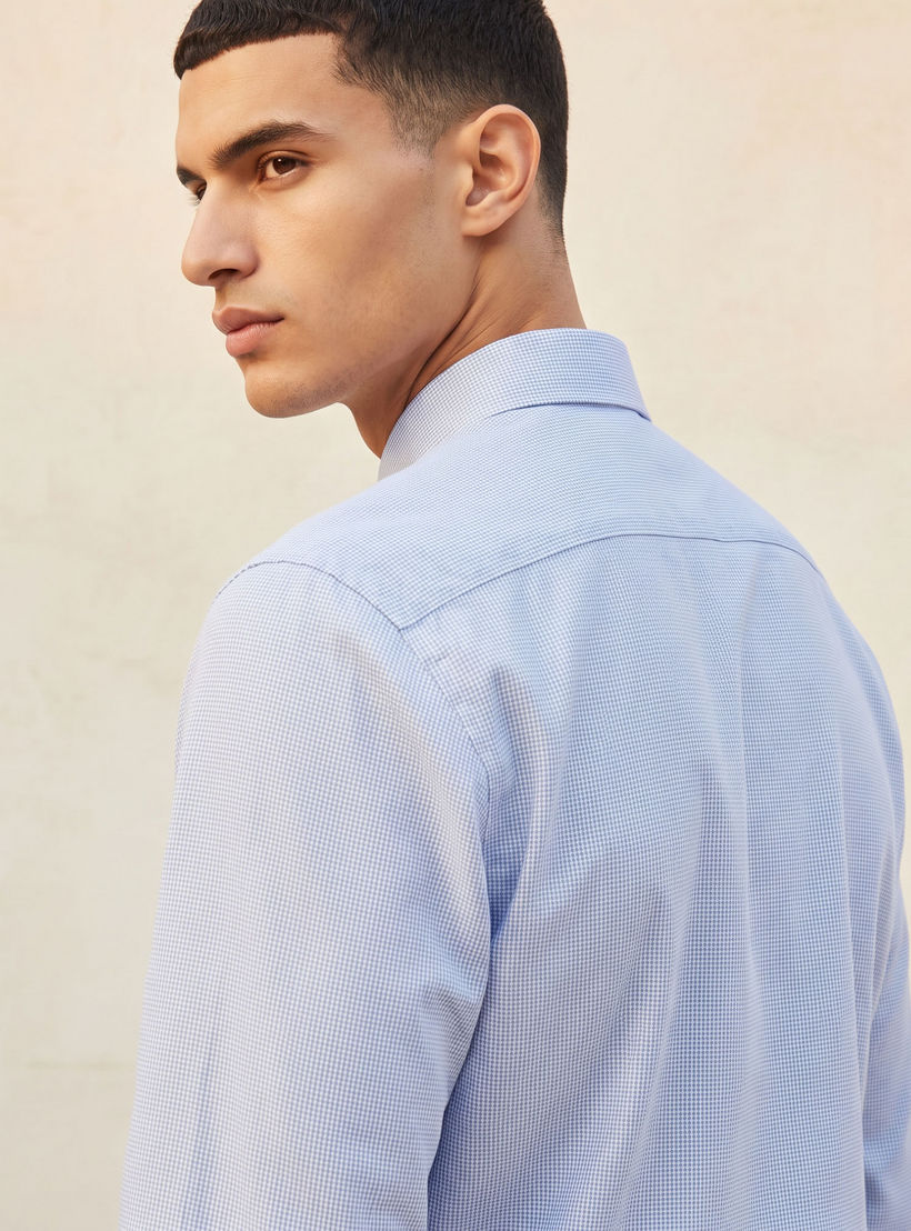 قميص كاروهات بقصة عادية وياقة وأكمام طويلة-men-clothing-shirts-image-7