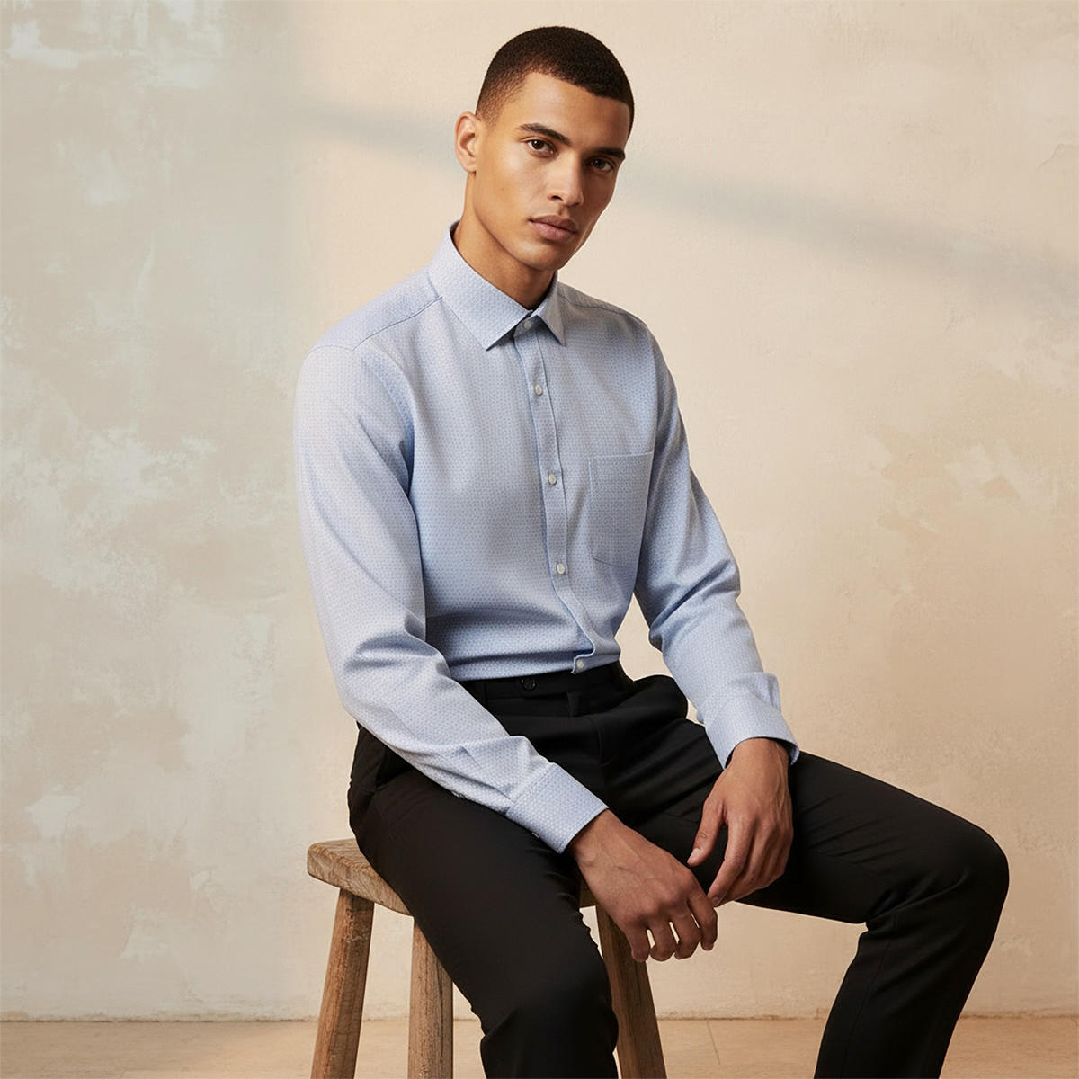 قميص كاروهات بقصة عادية وياقة وأكمام طويلة-men-clothing-shirts-image-5