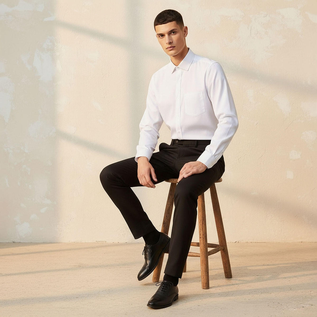 قميص بارز الملمس بأكمام طويلة وقصة عادية-men-clothing-shirts-image-5