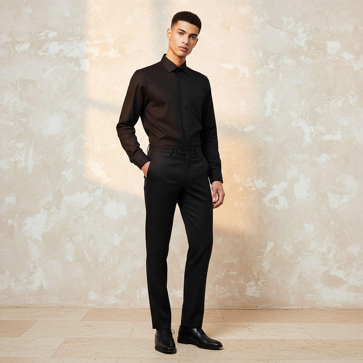قميص بارز الملمس بأكمام طويلة وقصة عادية-men-clothing-shirts-image-3