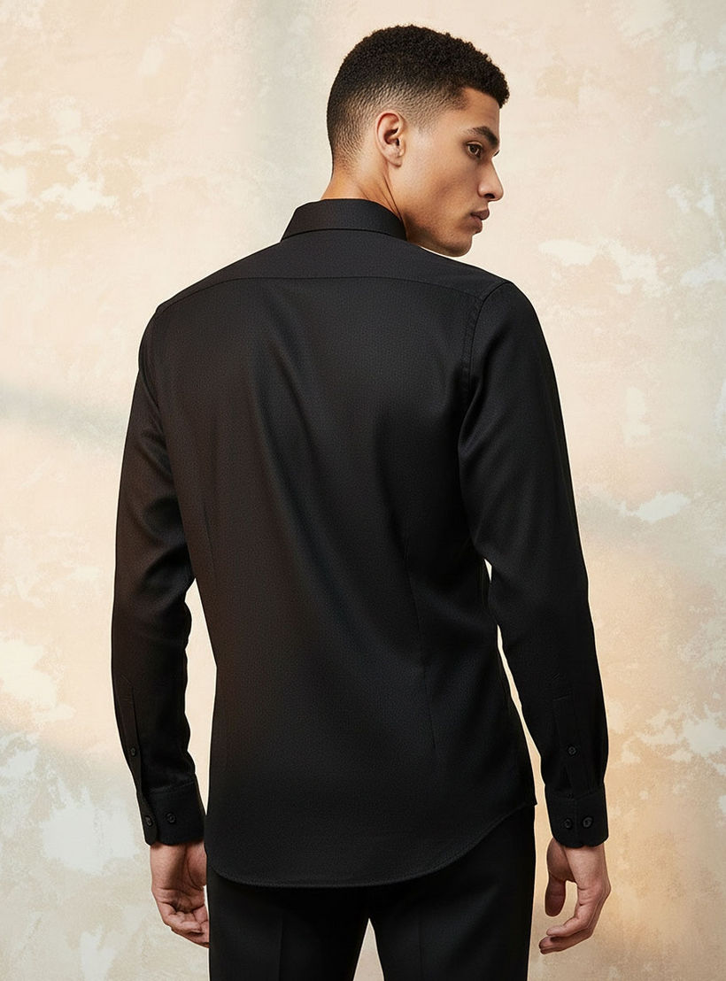 قميص بارز الملمس بأكمام طويلة وقصة عادية-men-clothing-shirts-image-4