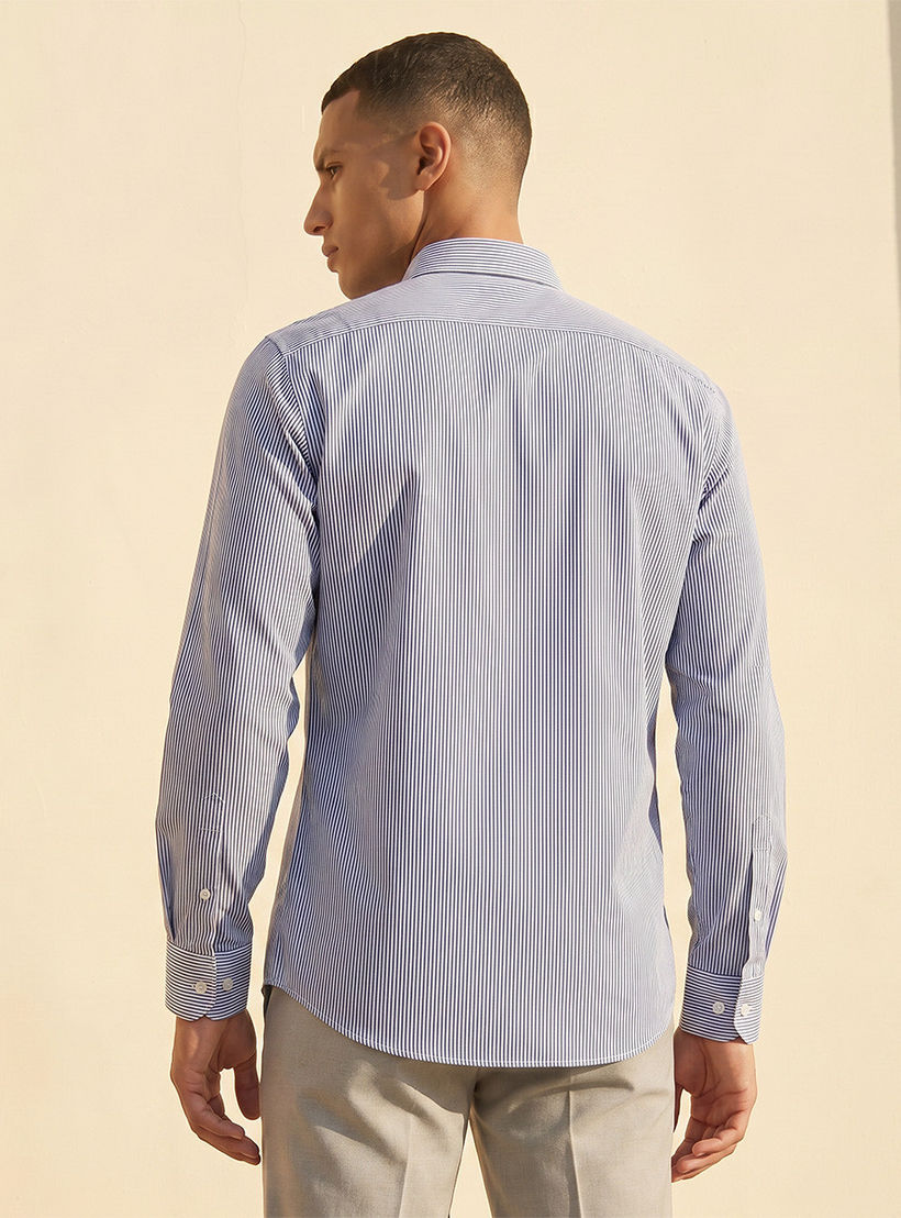 Regular Fit Collared Striped Long Sleeves Shirt-men-clothing-shirts-image-4