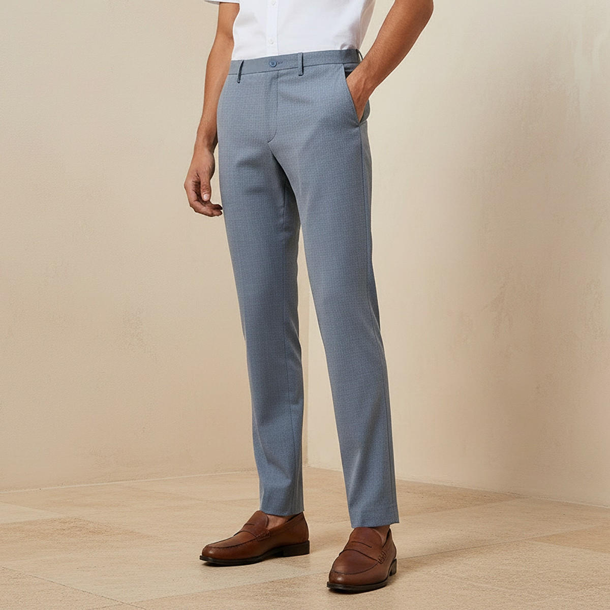 بنطلون رسمي رجالي بقصة ضيقة-men-clothing-bottoms-trousersandchinos-trousers-image-1